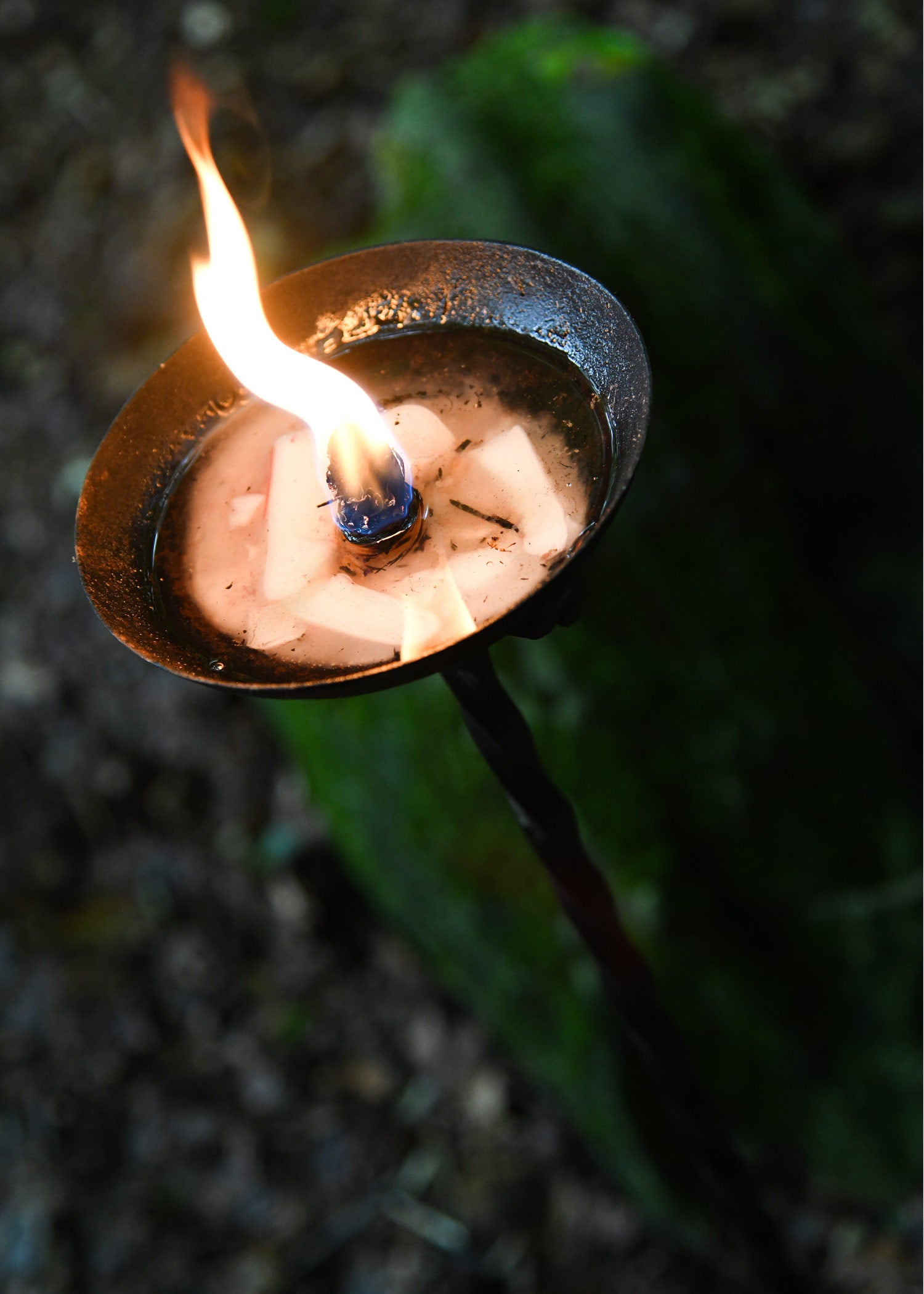 Imagen única de: Lámpara Oseberg, Forjada A Mano.