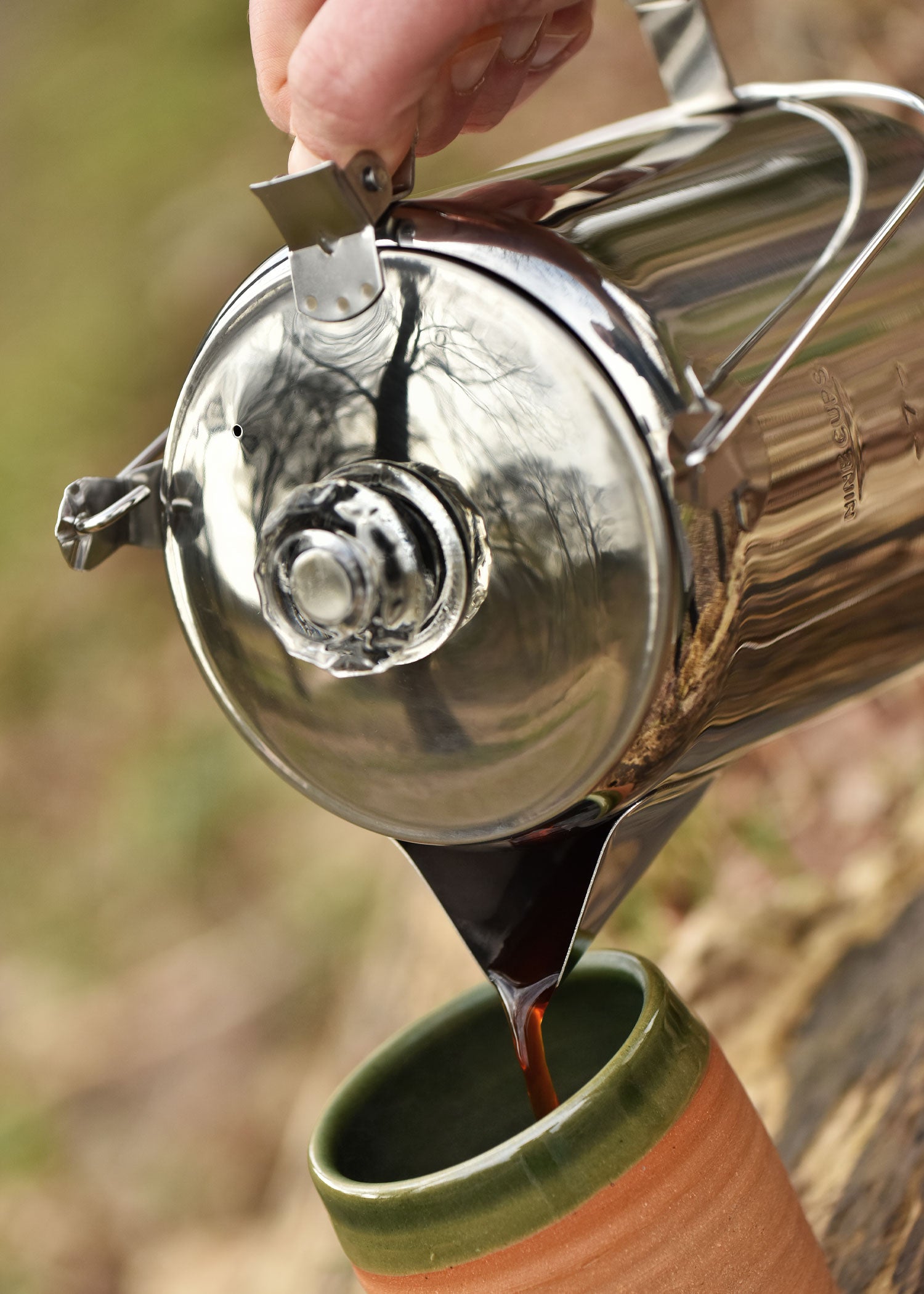 Imagen única de: Cafetera De Acero Inoxidable Con Percolador, Para 9 Tazas.