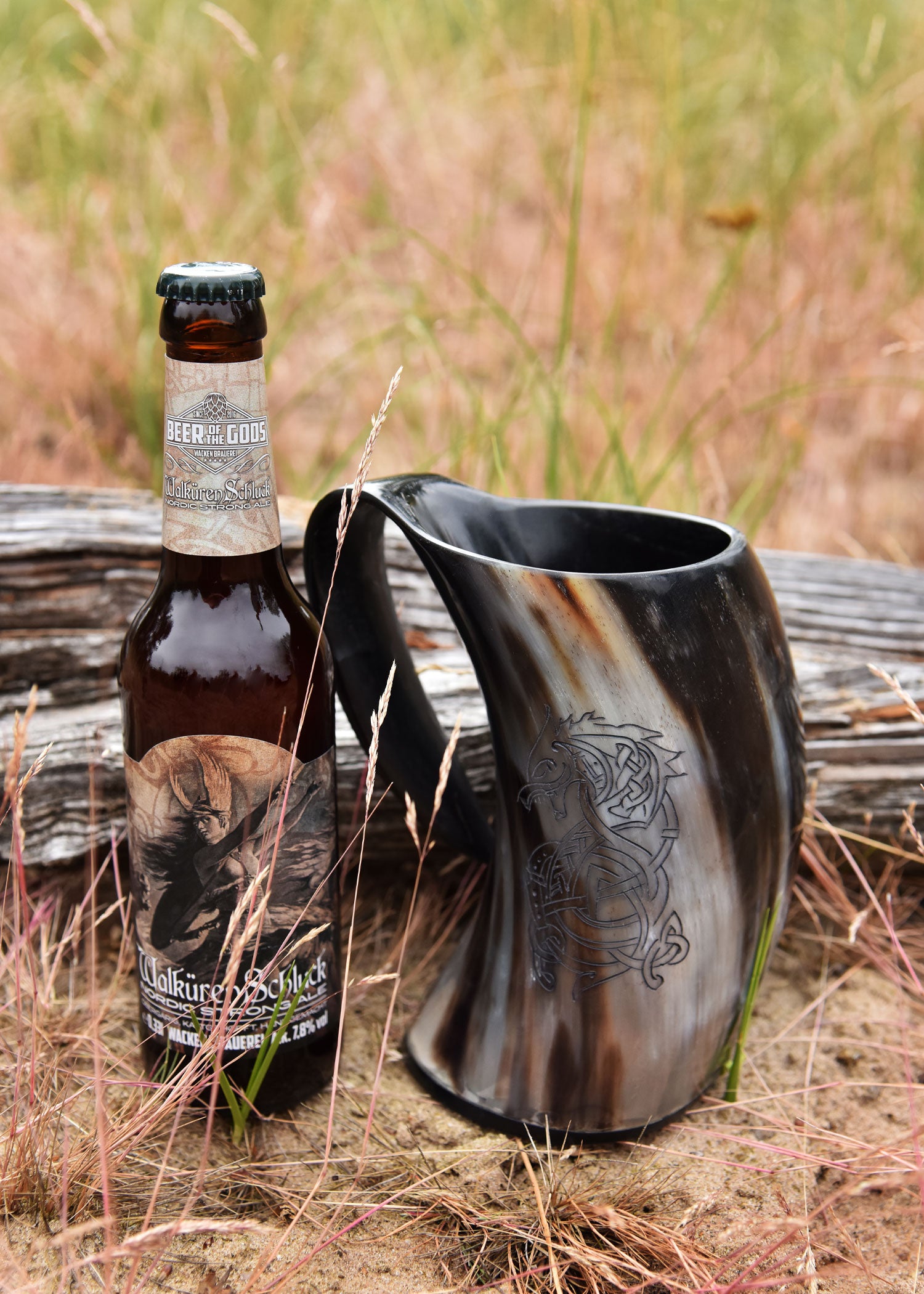 Imagen única de: Jarra De Cerveza Hecha De Cuerno - Fenrir, El Lobo Nórdico