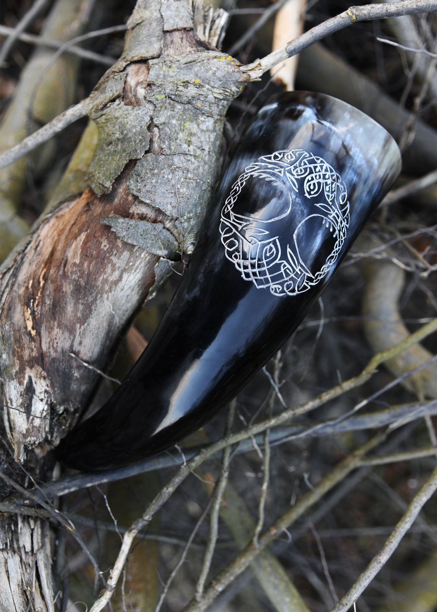 Imagen única de: Cuerno Para Beber Con Soporte - Yggdrasil