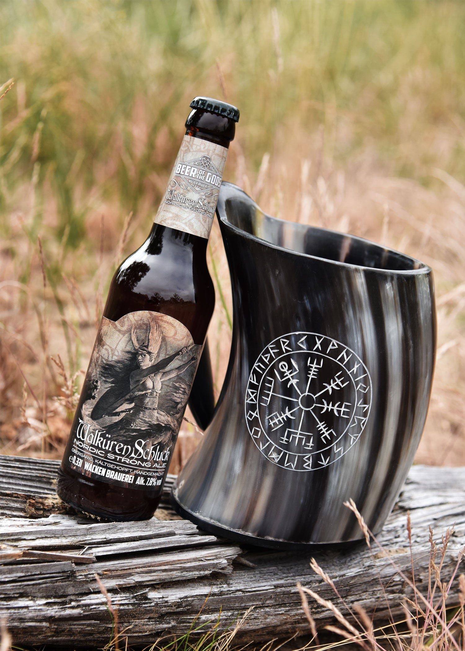 Imagen única de: Jarra De Cerveza De Cuerno - Vegvísir