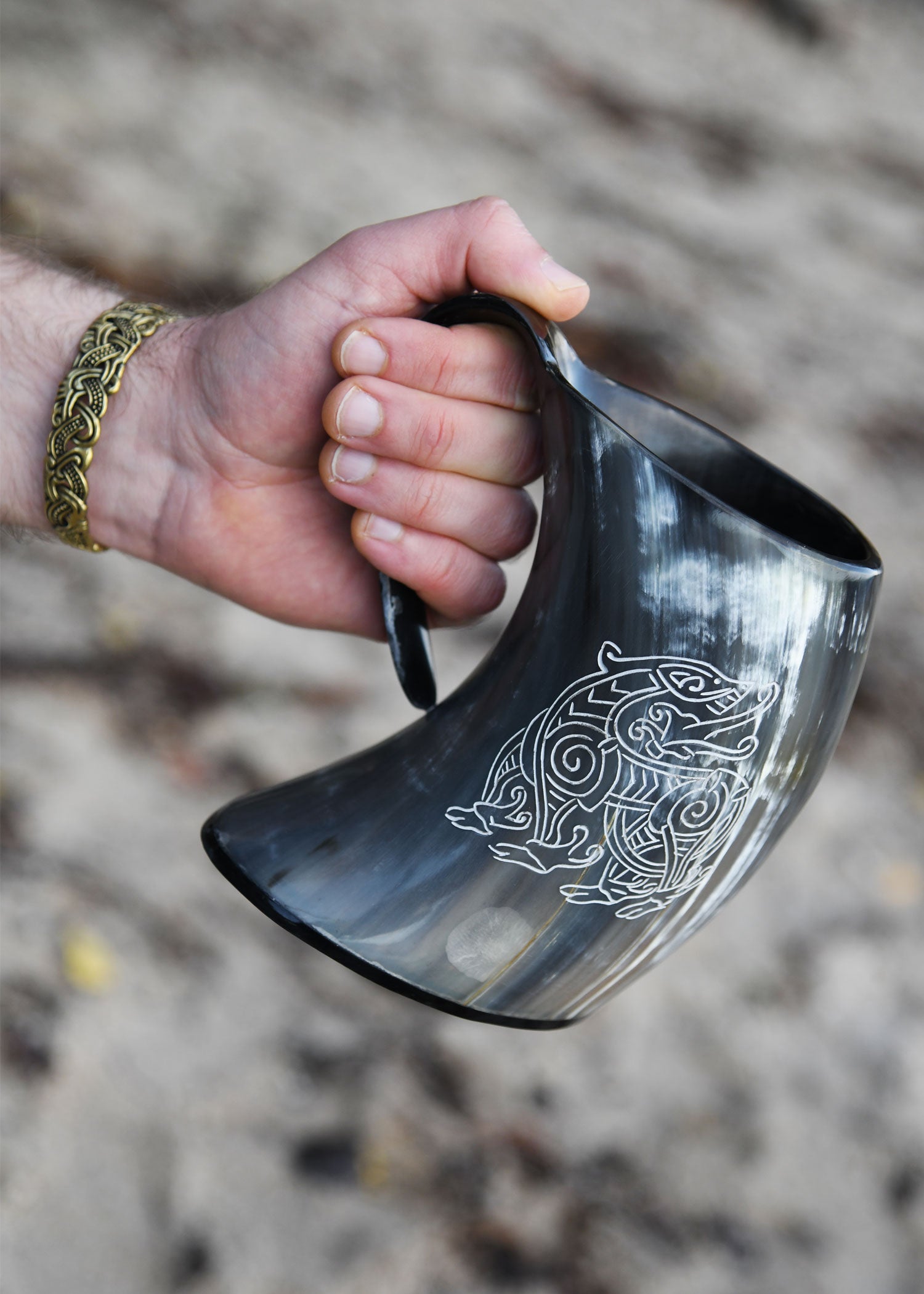 Imagen única de: Jarra Hecha De Cuerno - Dragón