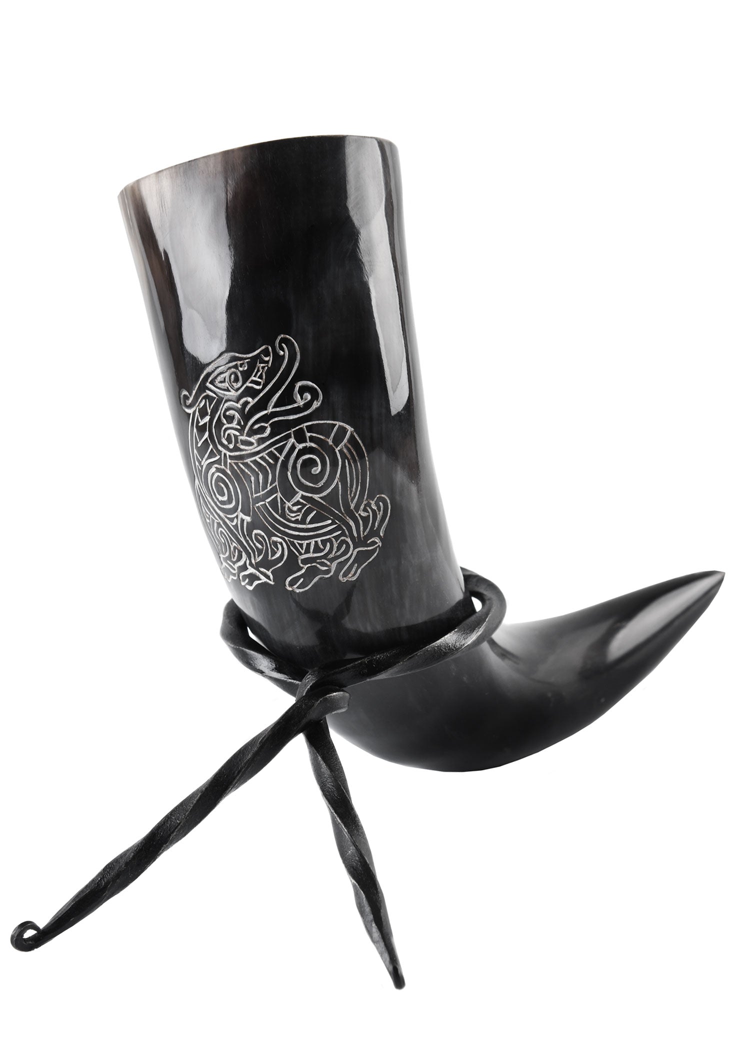 Imagen única de: Cuerno Para Beber Con Soporte - Dragón