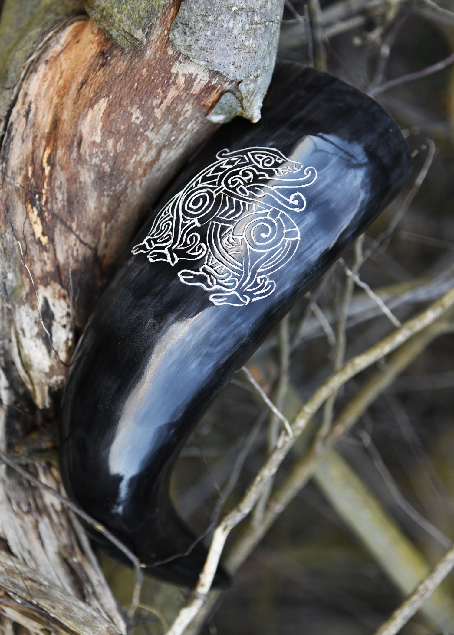 Imagen única de: Cuerno Para Beber Con Soporte - Dragón