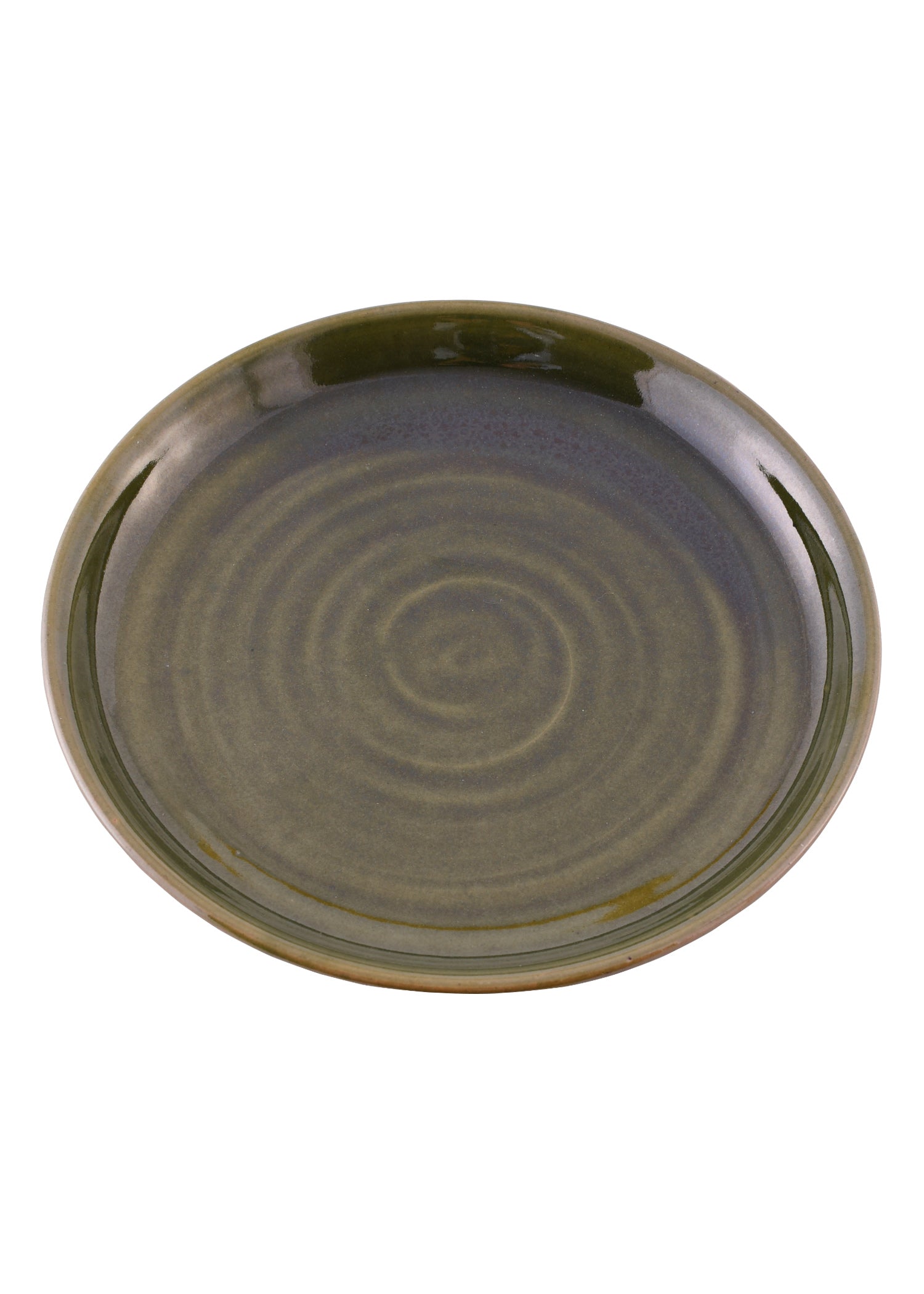 Imagen única de: Plato Alto Medieval De Barro, Verde, 22 Cm