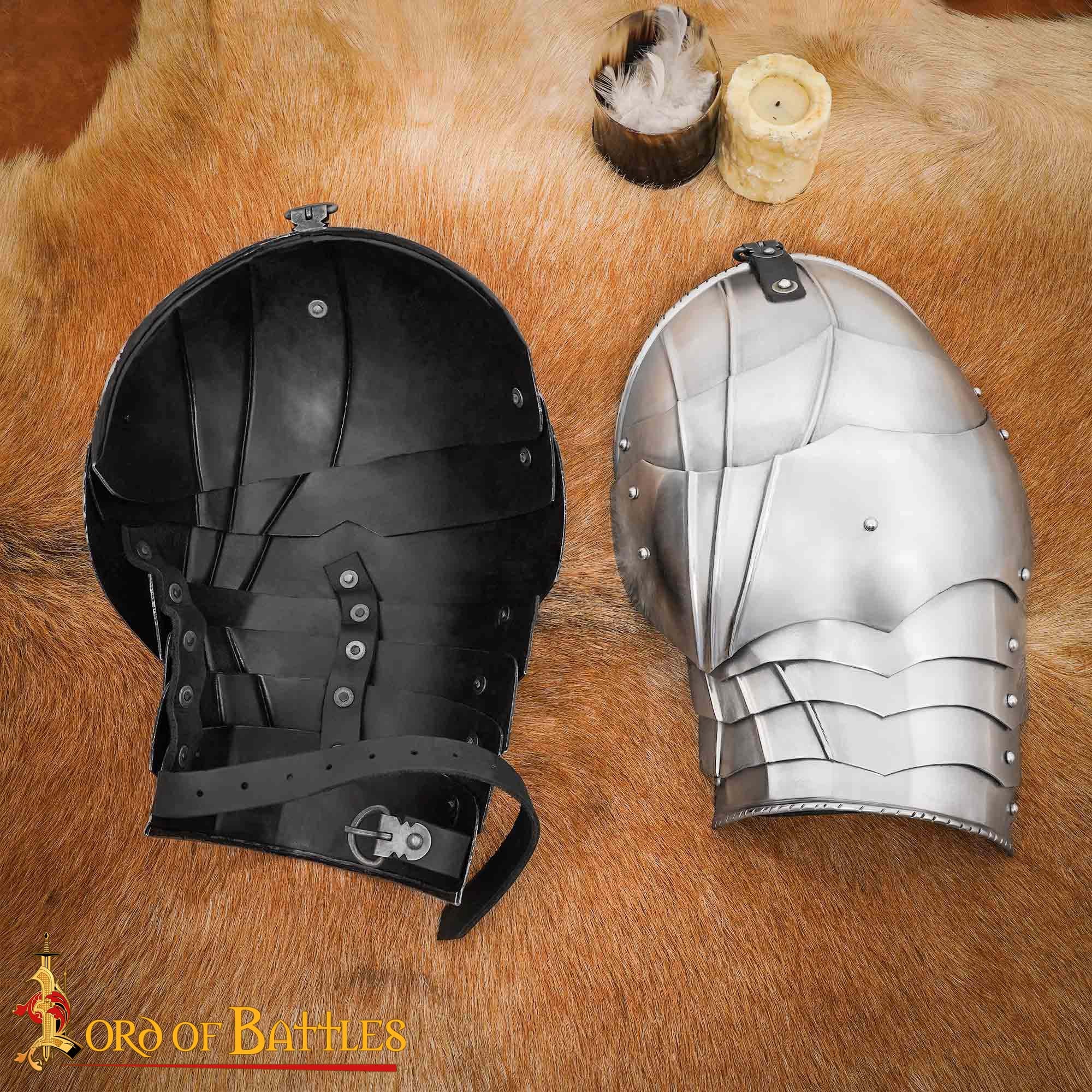 Imagen única de: Juego de Hebillas para Armadura de Placas Medieval - Hierro Ennegrecido Forjado a Mano (juego de 5)