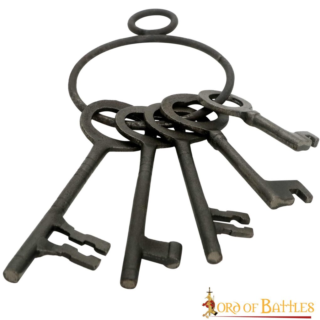 Imagen única de: Juego de 5 Llaves Decorativas de Mazmorra Medieval de Hierro Fundido Resistente