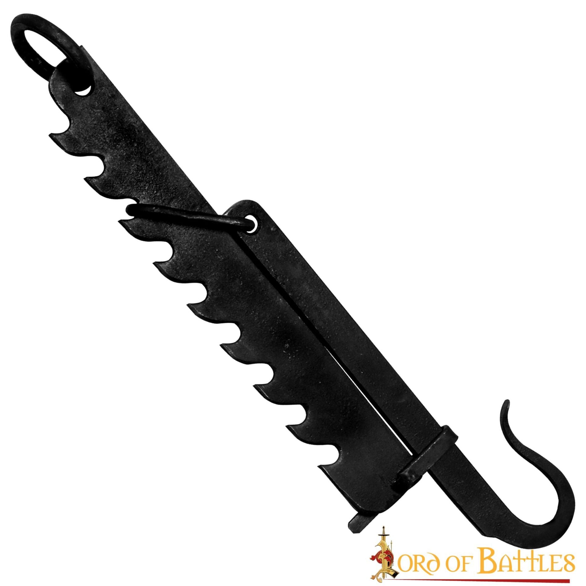 Imagen única de: Hervidor Medieval de Hierro Forjado a Mano Sierra de Campamento Funcional