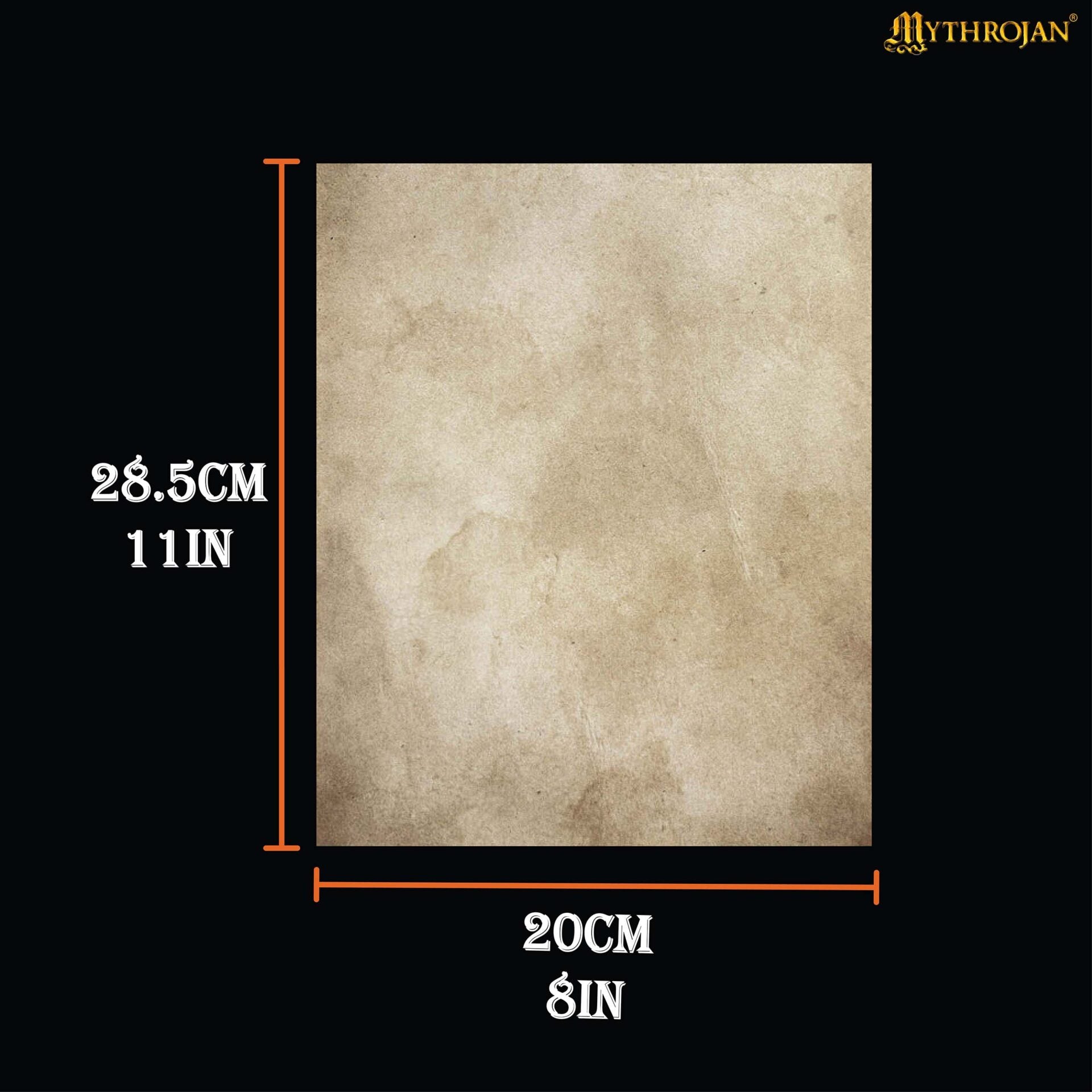 Imagen única de: Hoja de Pergamino Medieval para Escribir de 8x11 Pulgadas - Aspecto Envejecido Natural | 1 Unidad