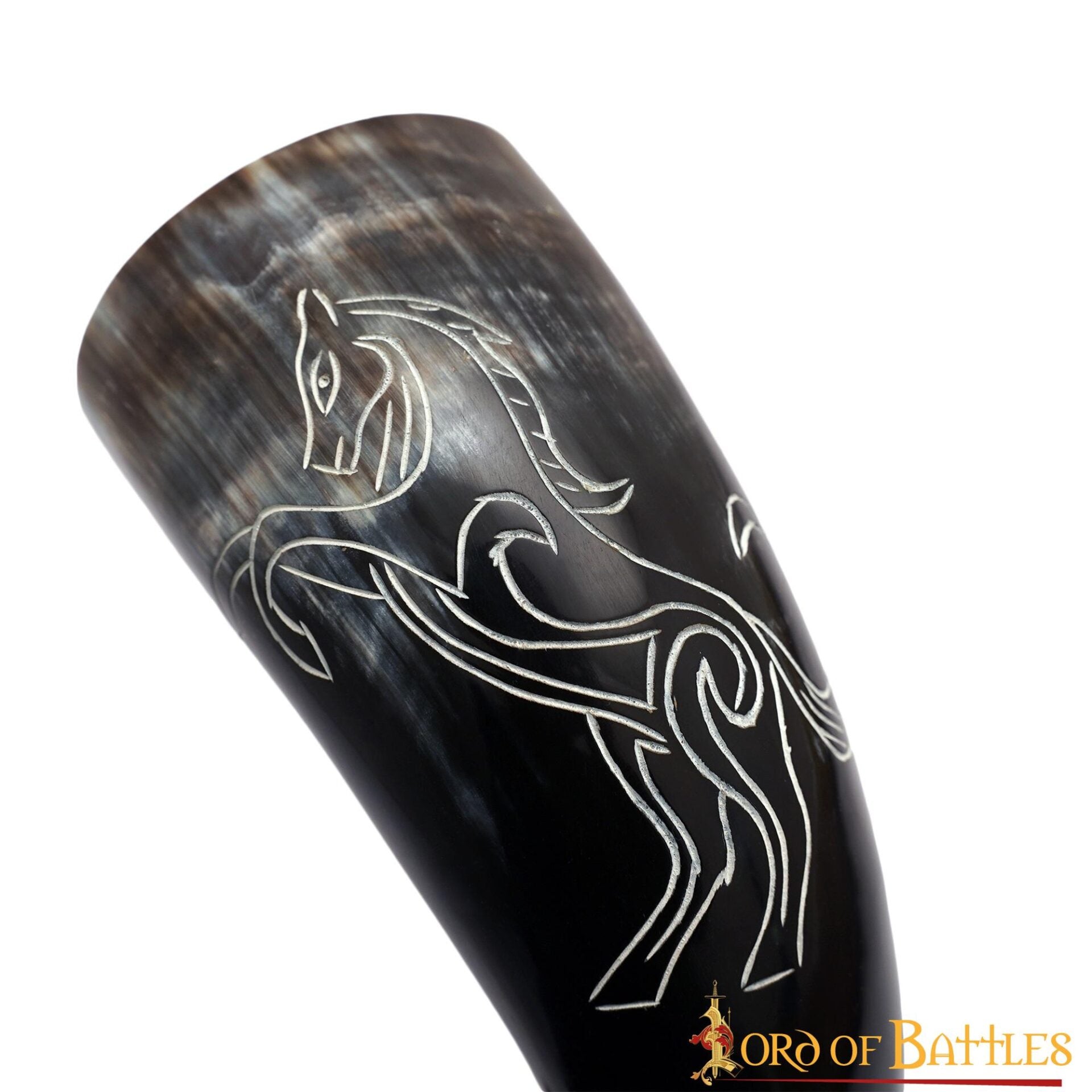 Imagen única de: Viking Drinking Horn 400 - 500 Ml Cuerno de Buey Auténtico Hecho a Mano