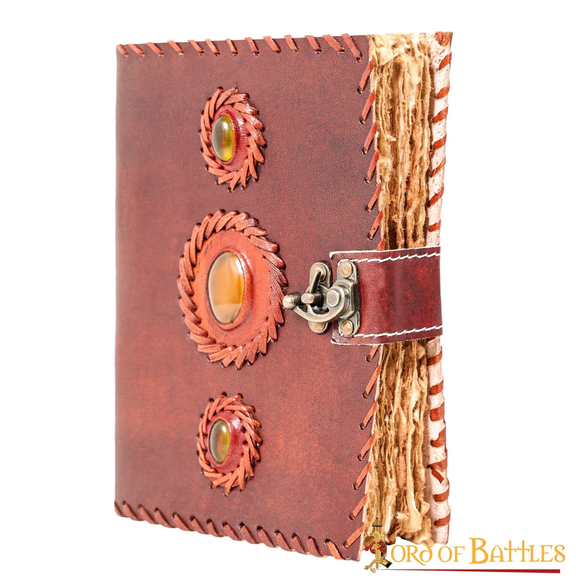 Imagen única de: Diario Medieval de Notas de Piel Auténtica Hecho a Mano