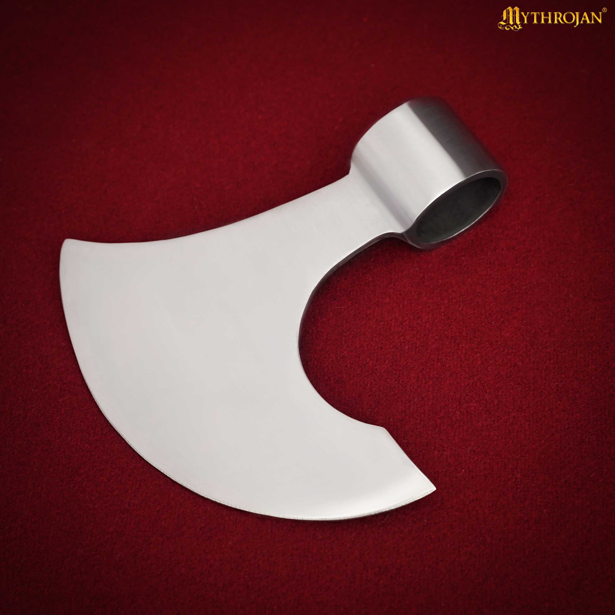 Imagen única de: Mythrojan Medieval Vikingo Barbudo Batalla Hacha Cabeza Larp Traje de Acero Arma