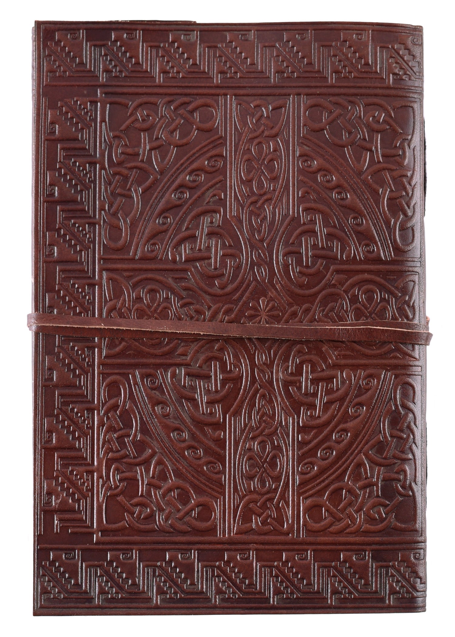 Imagen única de: Cuaderno De Cuero Con Motivo Medieval, Aprox. 14 X 21 Cm.