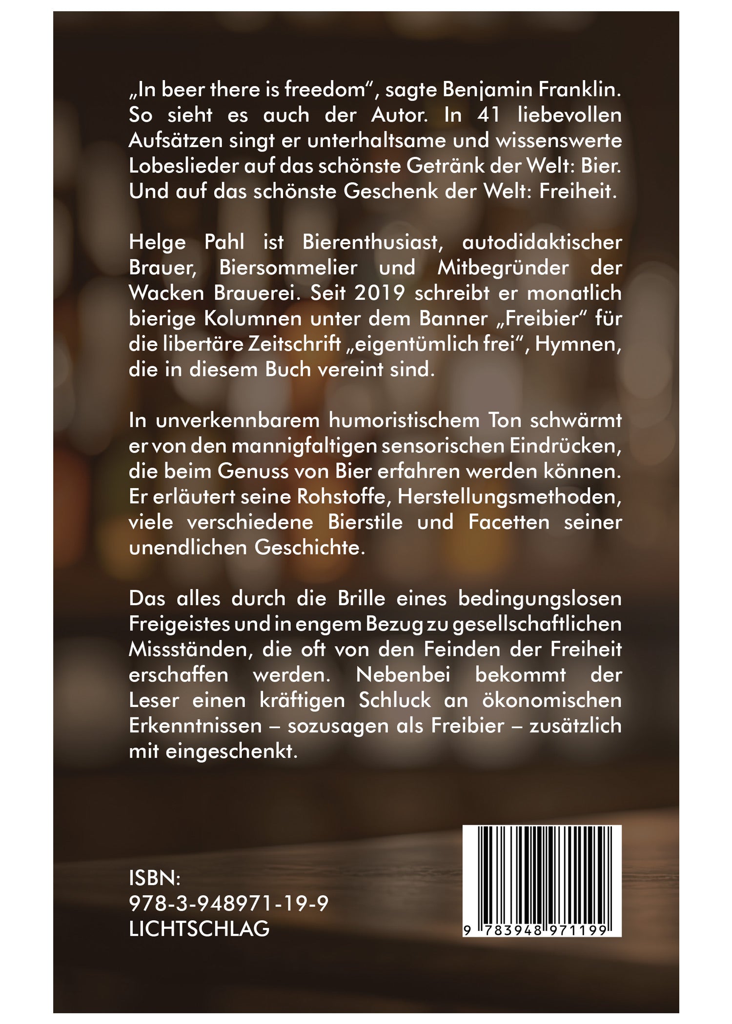 Imagen única de: Cerveza Gratis: 41 Himnos Libertarios A La Bebida Más Bella Del Mundo, Edición Rústica