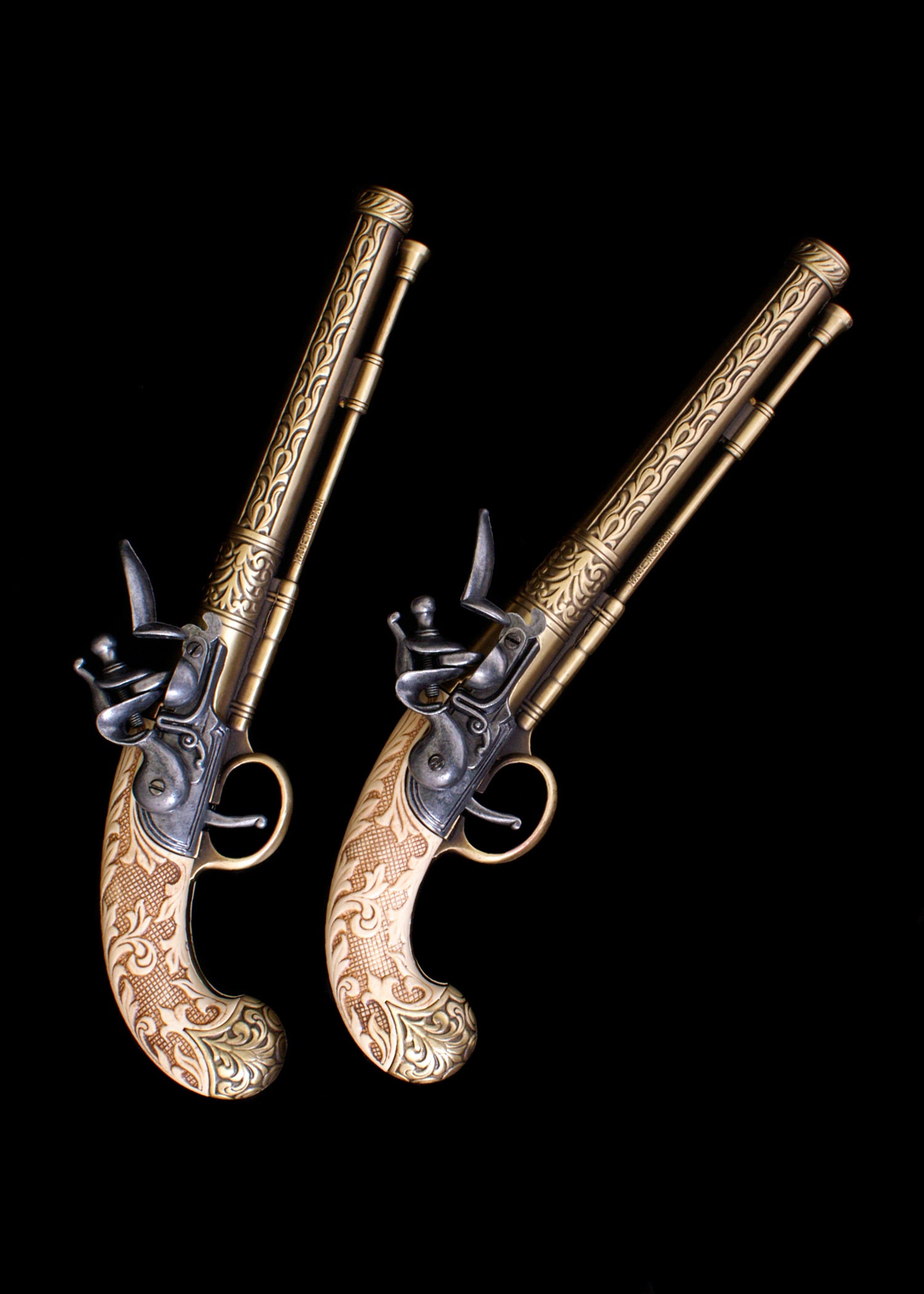Imagen única de: Juego De Pistolas De Duelo Con Llave De Chispa.