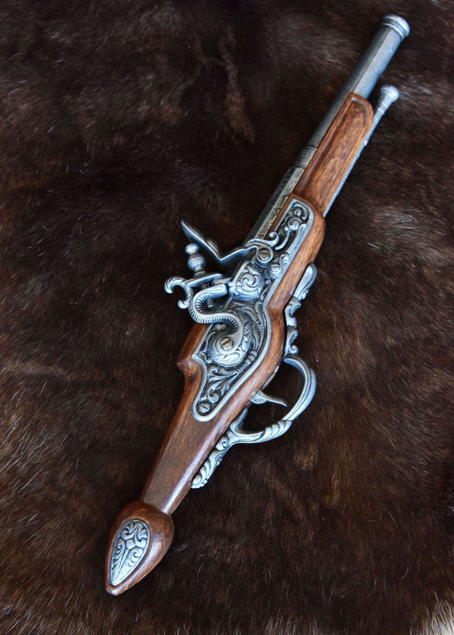 Imagen única de: Pistola De Chispa Recta, Siglo Xviii, Réplica.