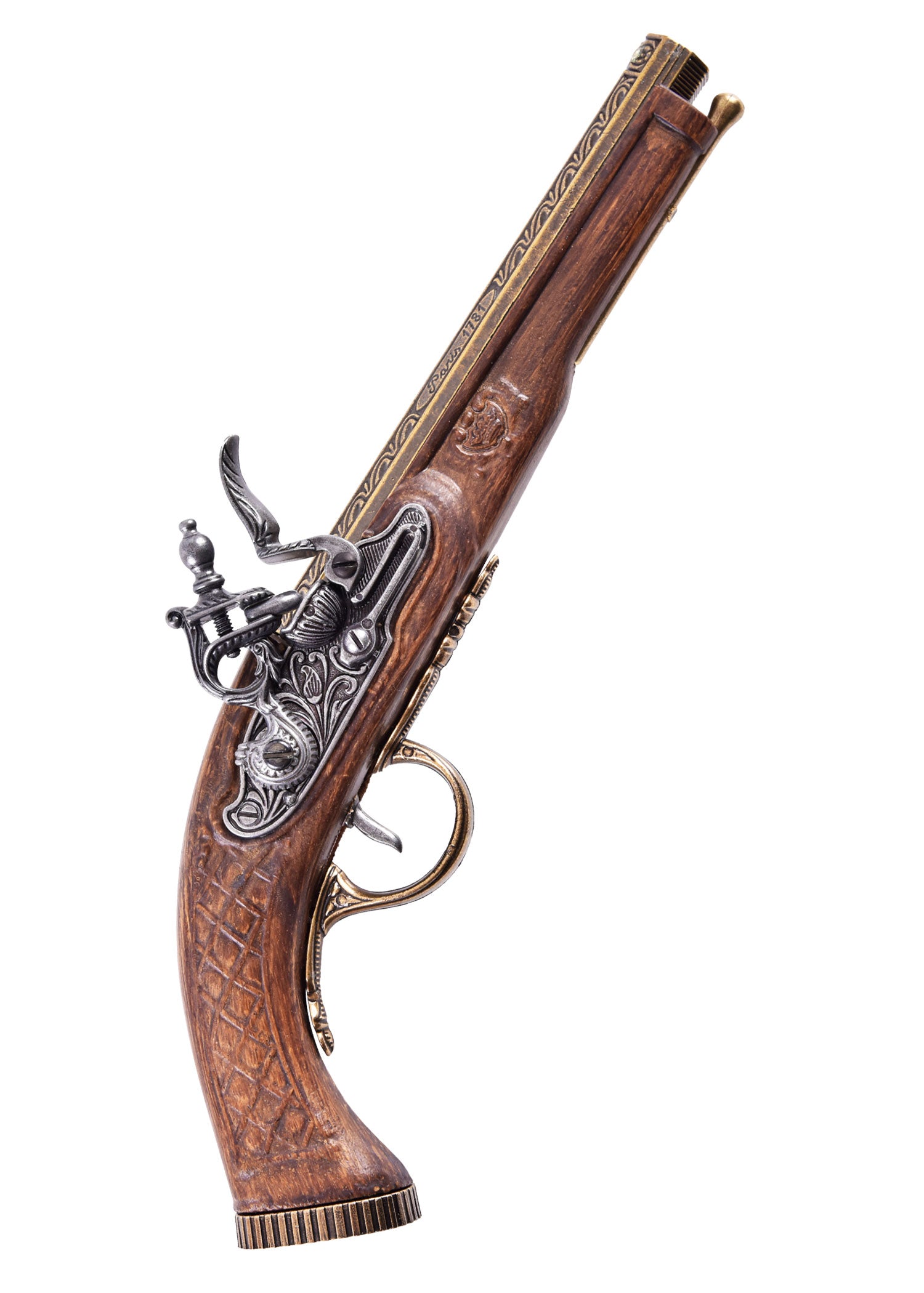 Imagen única de: Pistolas De Duelo Francesas, Juego De 2, Siglo Xviii, Latón, Réplica