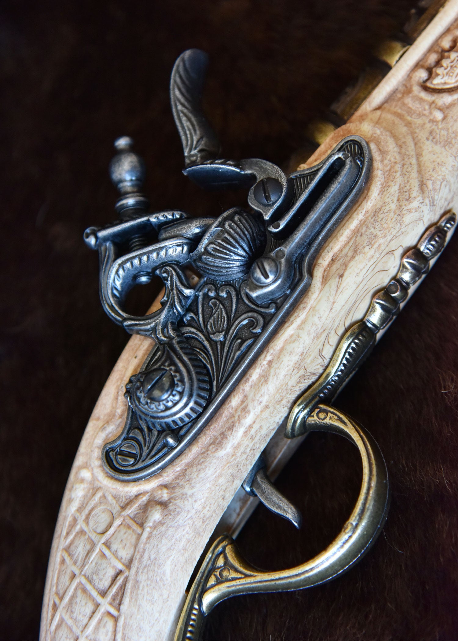 Imagen única de: Pistola De Chispa, Espingole, Siglo Xviii, Marfil, Réplica