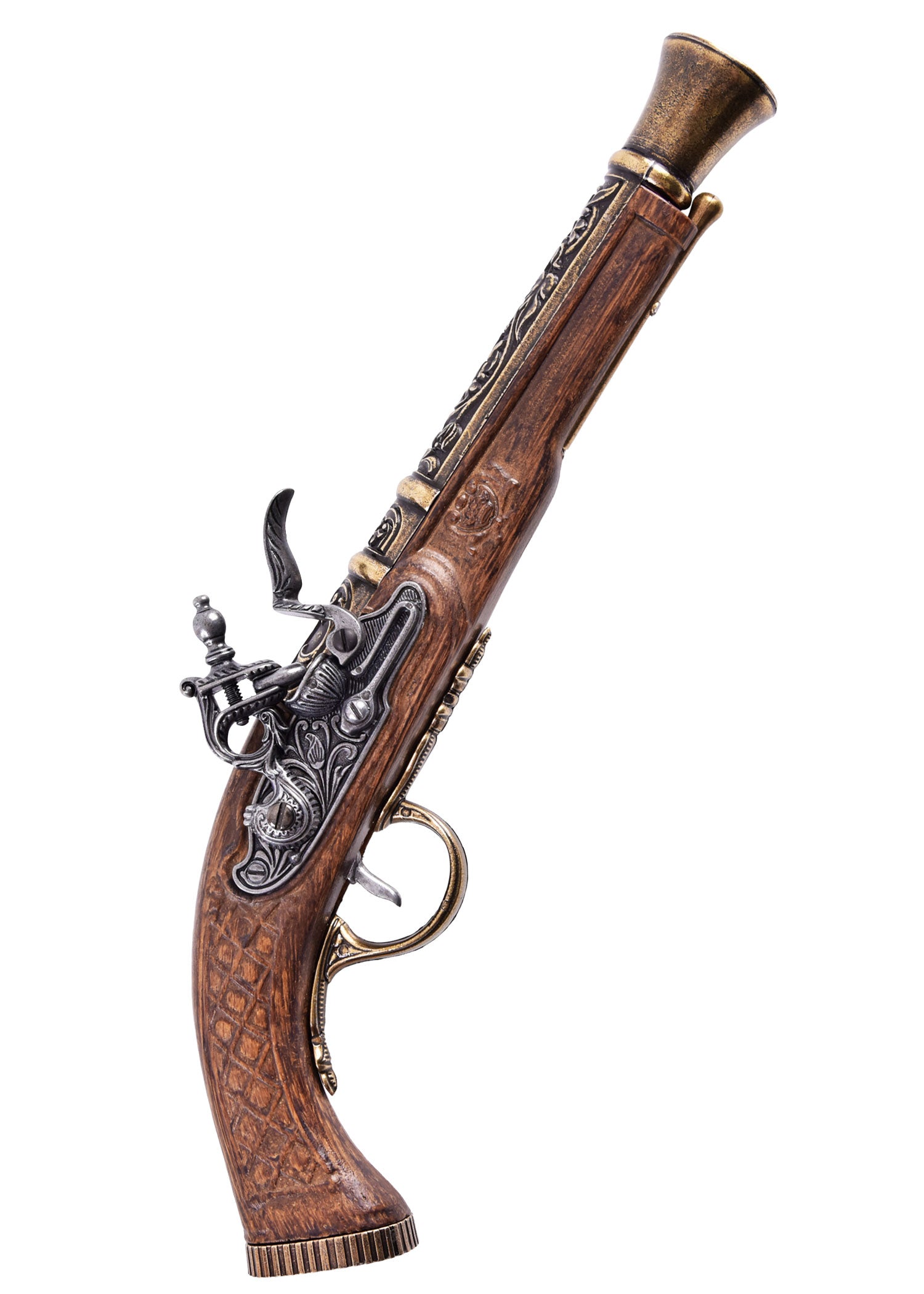 Imagen única de: Pistolas De Duelo, Espingolen, Juego De 2, Siglo Xviii, Latón, Réplica