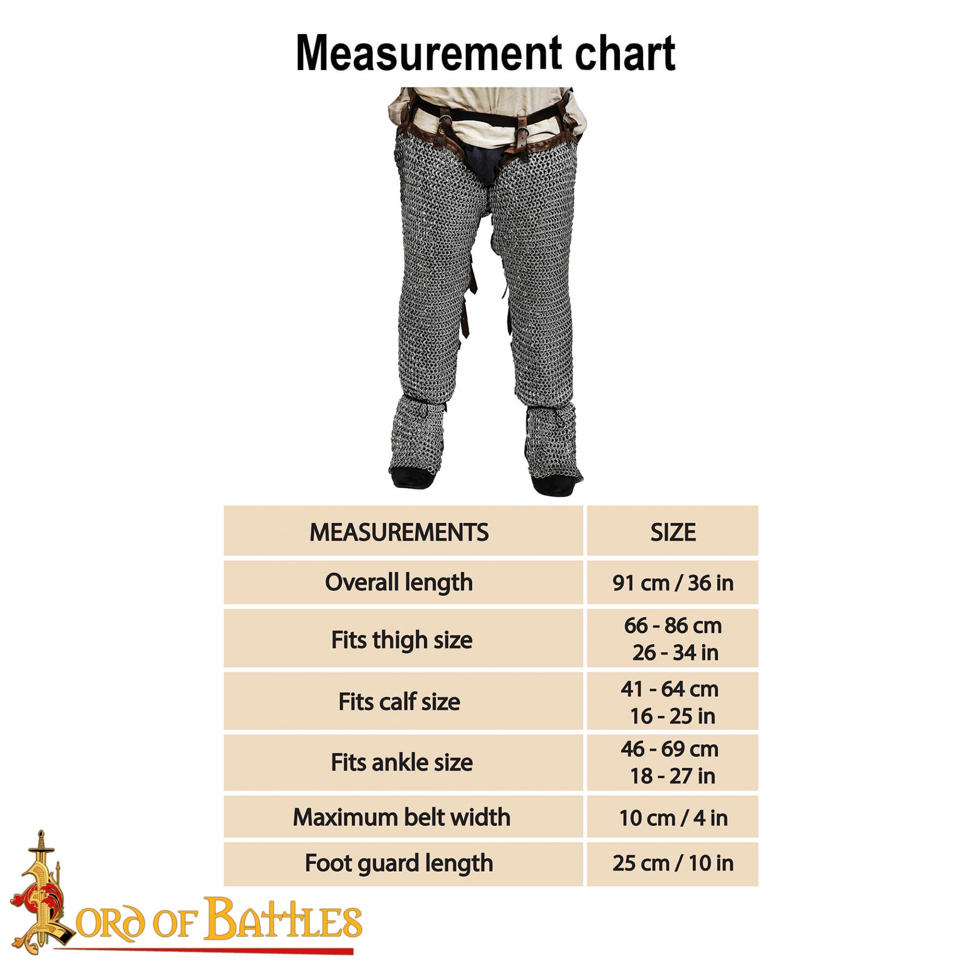 Mallas de Cota de Malla / Chausses - 9mm Remachado Anillos Planos con Alternancia de Anillos Sólidos de Calibre 17 de Acero Suave Acabado Natural Armadura Medieval para Larp y Disfraces - Imagen 8