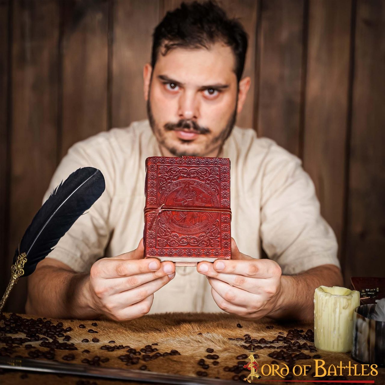 Imagen única de: Diario Medieval de Cuero Diario de Cuero Auténtico Hecho a Mano