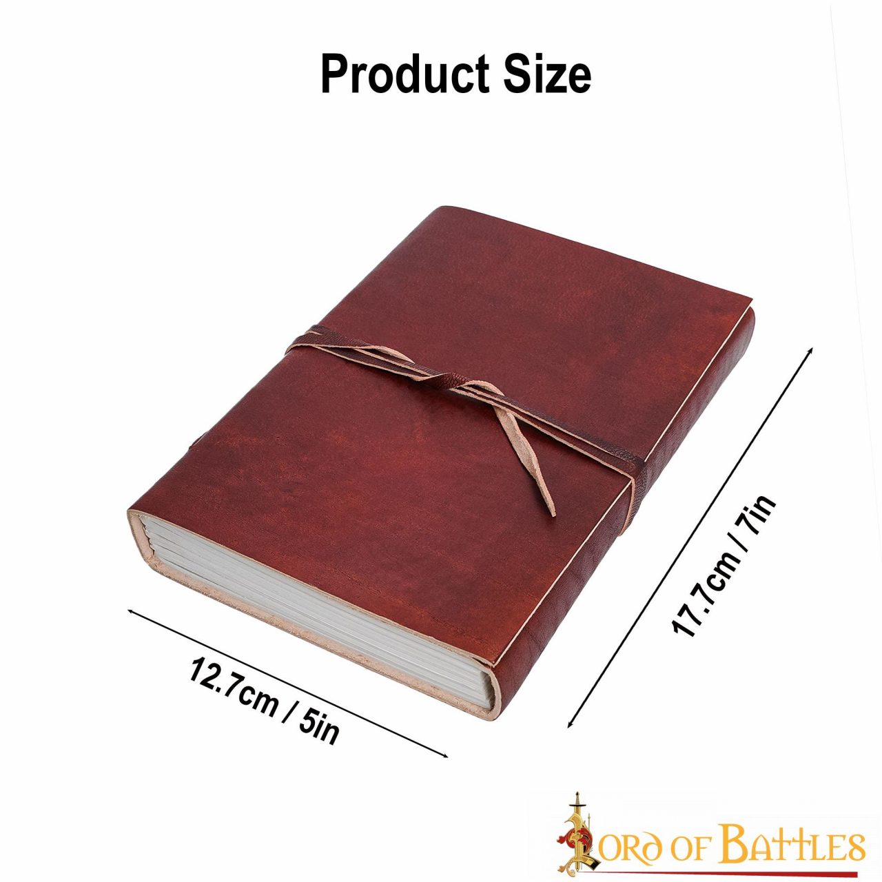 Imagen única de: Medieval Leather Wrap Journal - Cuaderno Artesanal con Cierre de Corbata