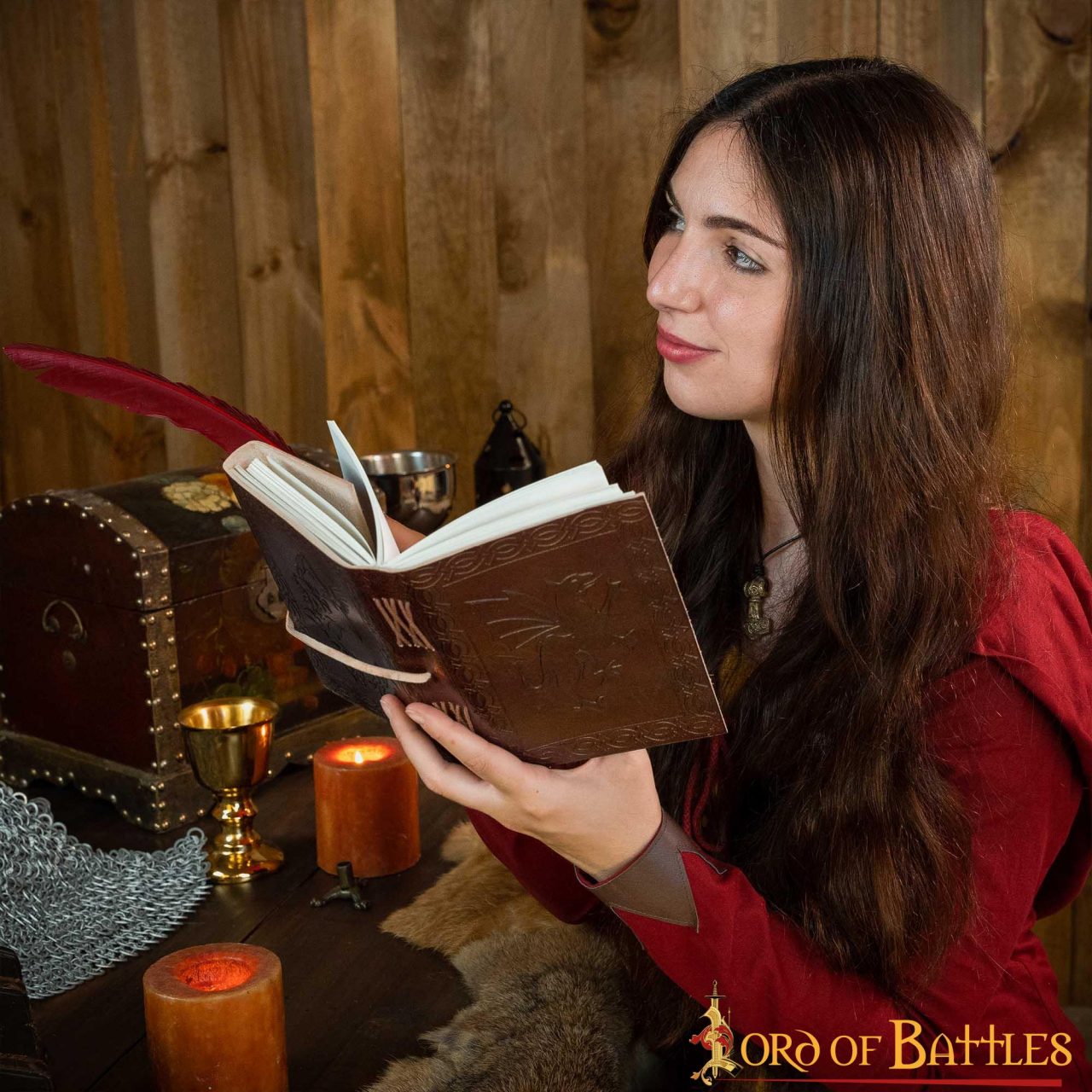 Imagen única de: The Dragon Journal Agenda de Piel Auténtica Hecha a Mano