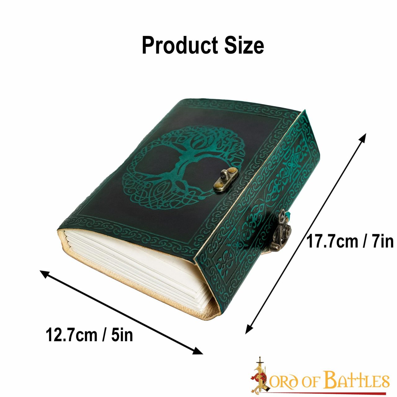 Imagen única de: Diario Medieval Árbol de la Vida Diario de Piel Auténtica Hecho a Mano