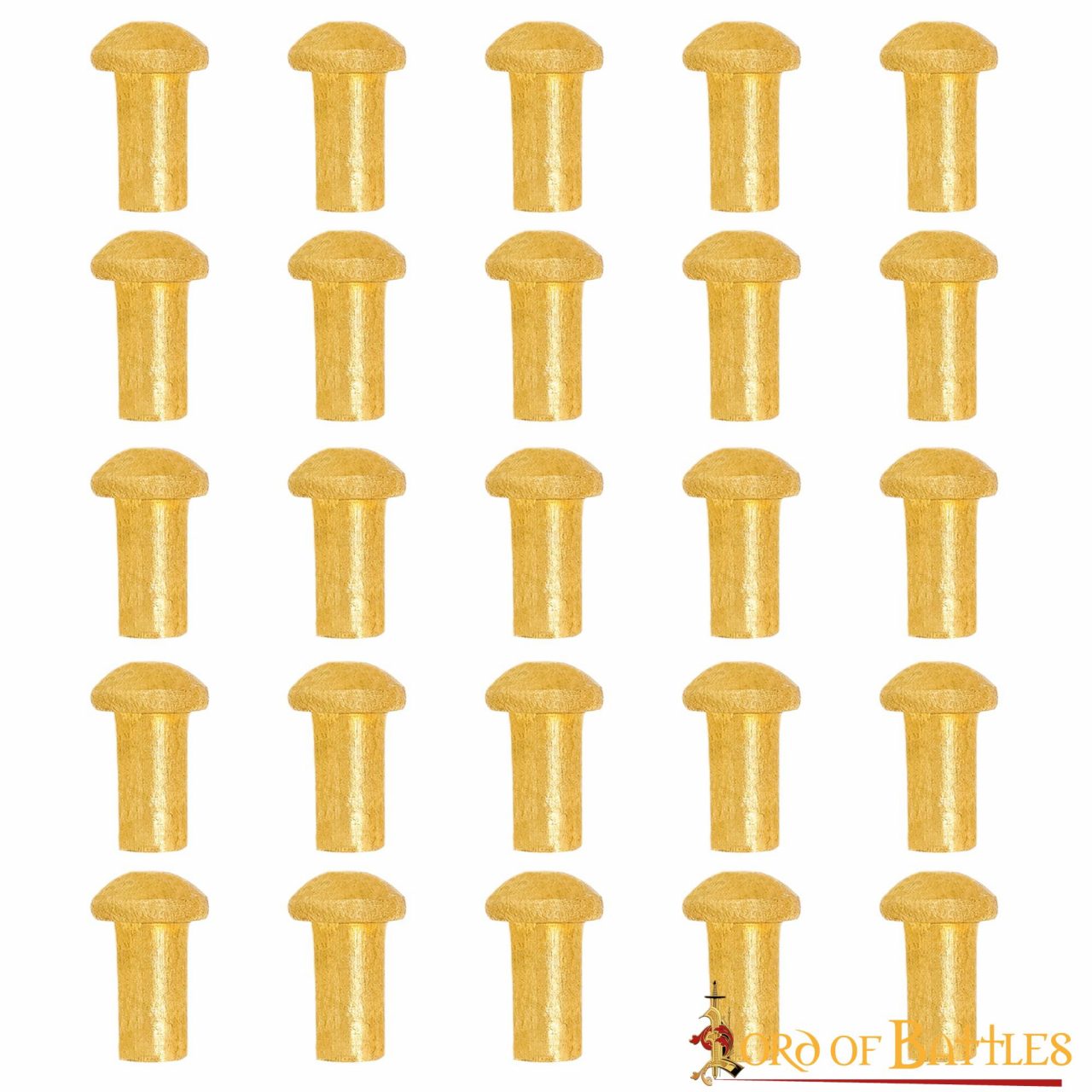 Imagen única de: Juego de 25 Remaches Medievales de Latón de 6 Mm de Diámetro