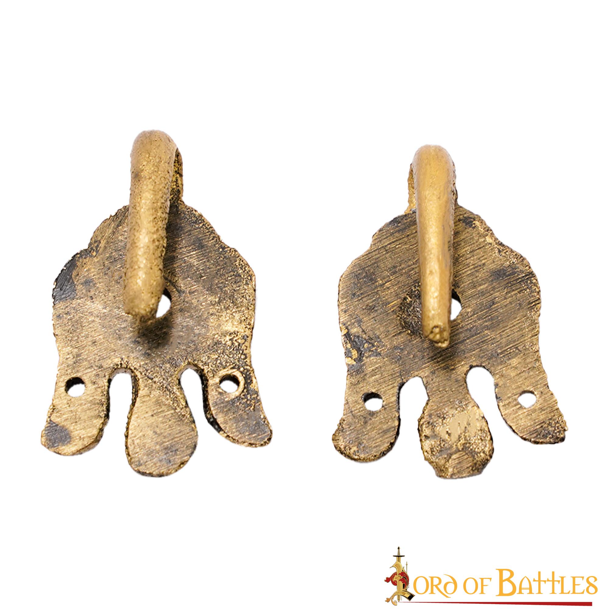 Imagen única de: Gancho de Cuervo de Latón Vikingo del Siglo X - 3 Cm - para Envolturas de Piernas y Winingas