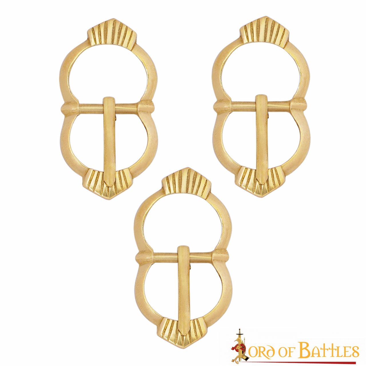 Imagen única de: Juego de 3 Hebillas Medievales de Latón