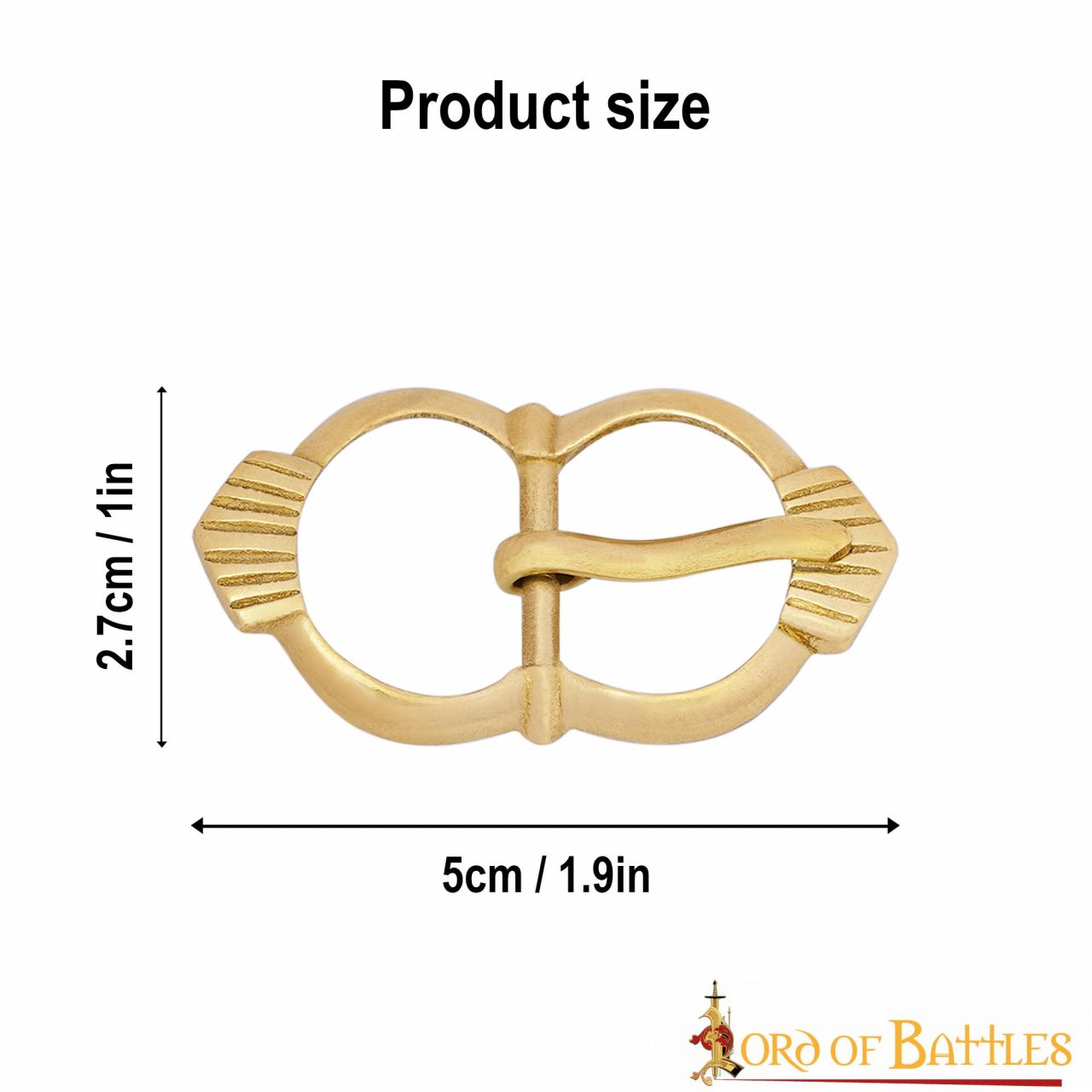 Imagen única de: Juego de 3 Hebillas Medievales de Latón