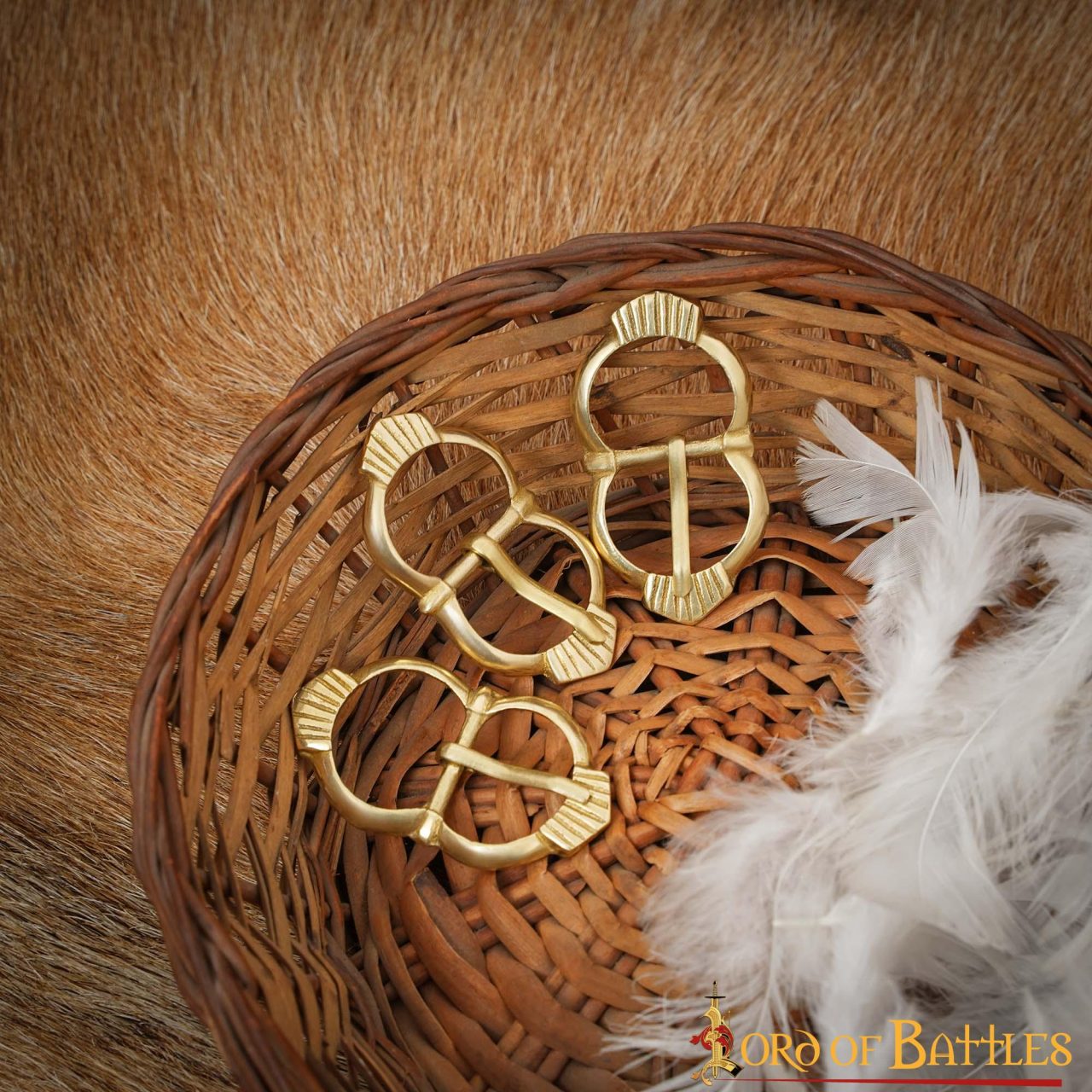 Imagen única de: Juego de 3 Hebillas Medievales de Latón