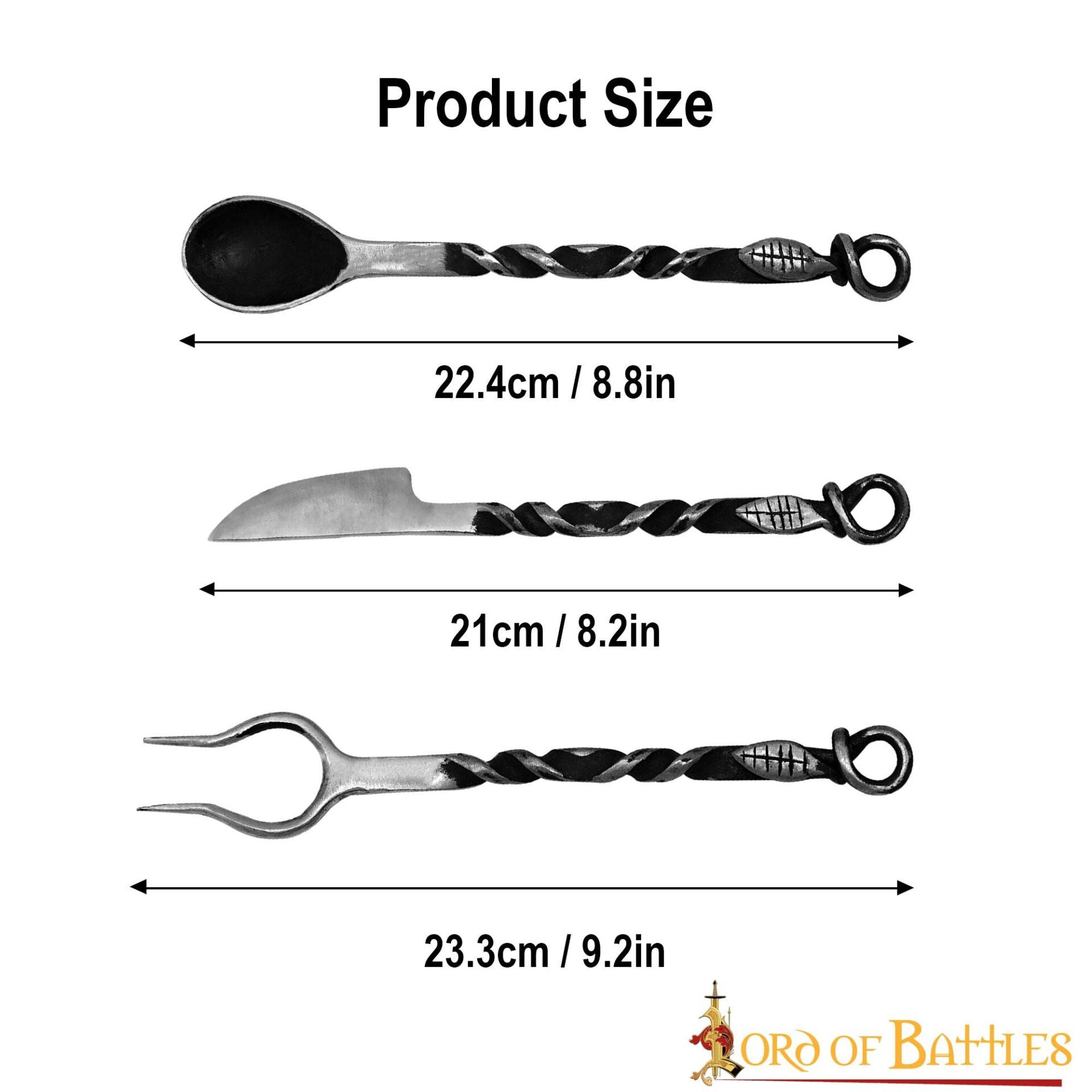 Imagen única de: Juego de Cubiertos Rústicos Forjados a Mano