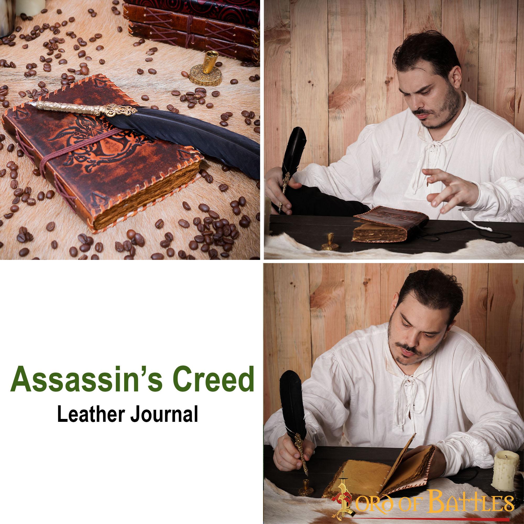 Imagen única de: Diario para el Credo de Asesino Diario de Cuero Auténtico Hecho a Mano