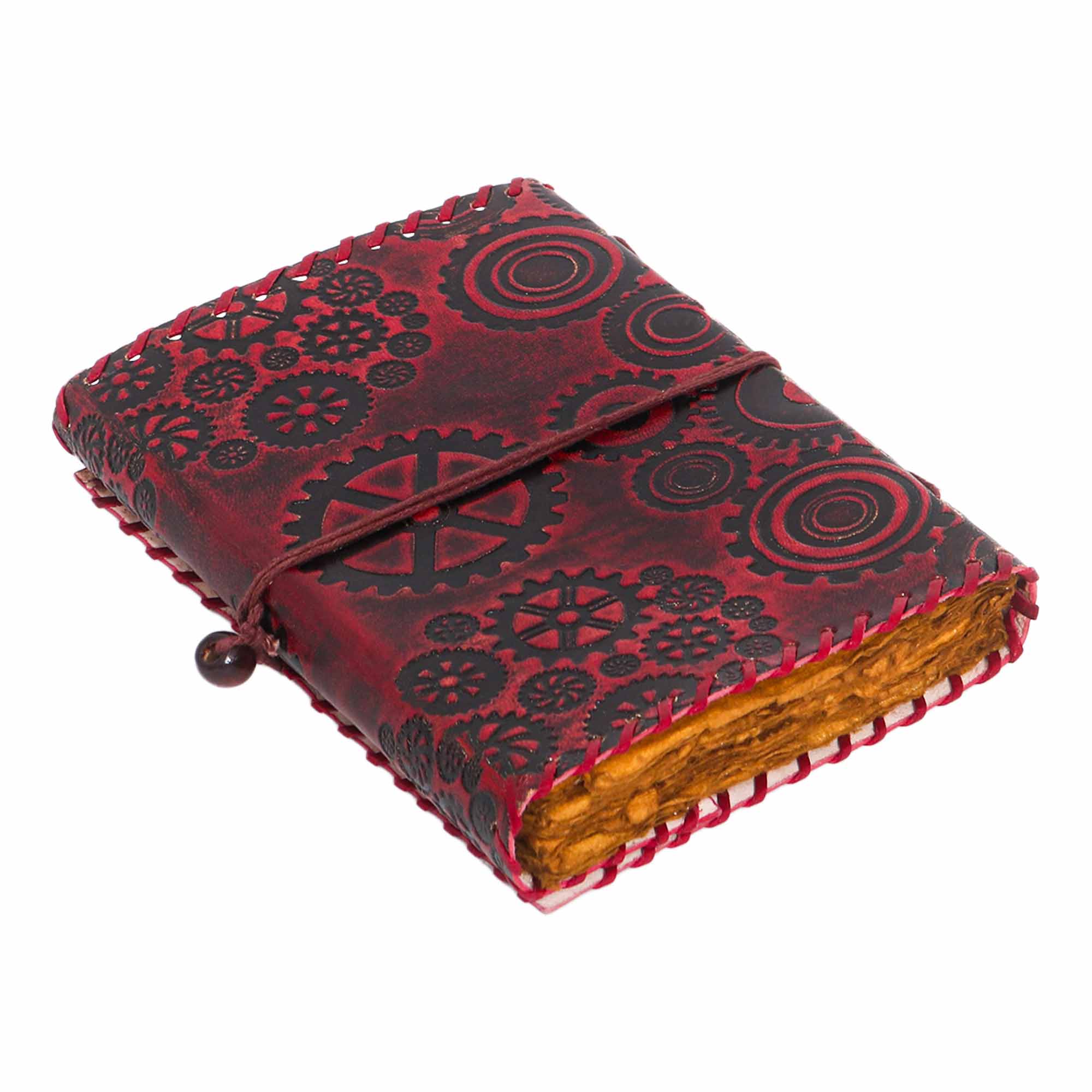 Imagen única de: Steampunk Journal Agenda de Piel Auténtica Hecha a Mano