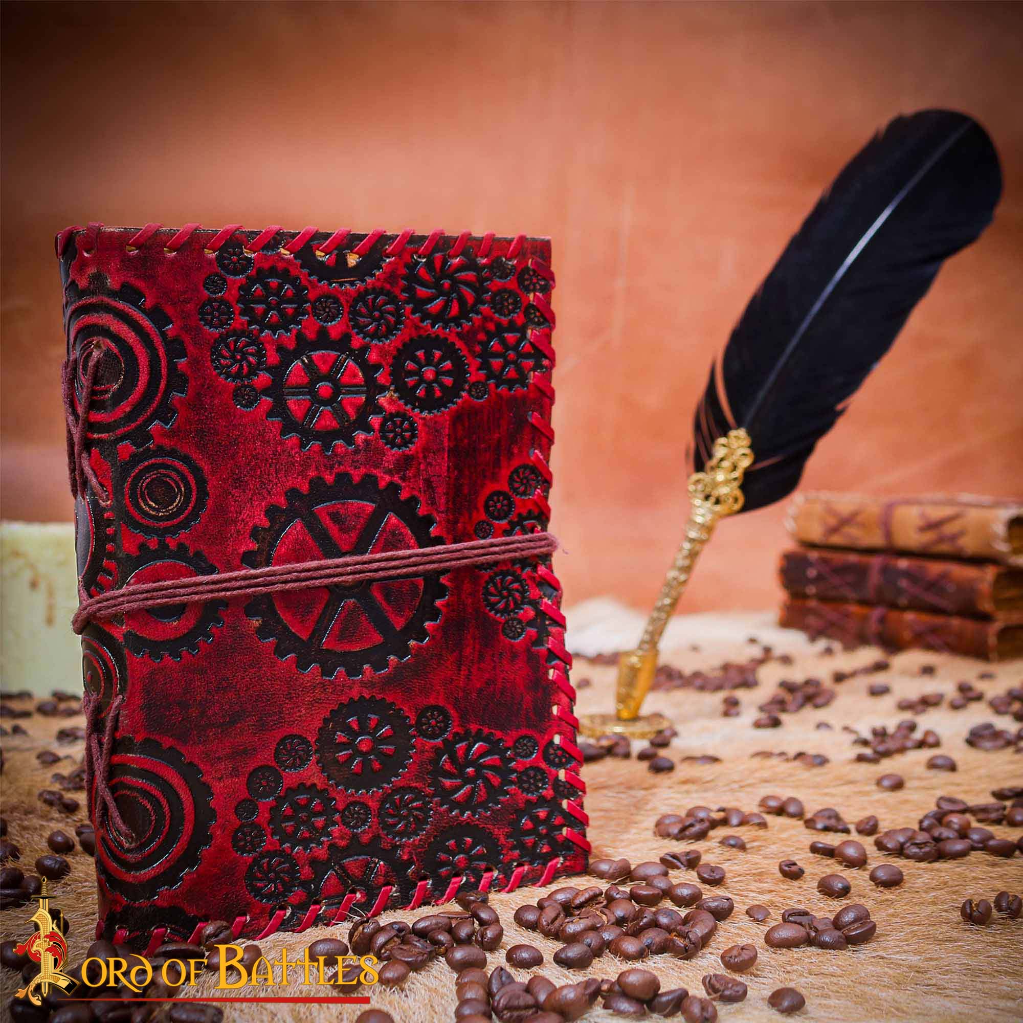 Imagen única de: Steampunk Journal Agenda de Piel Auténtica Hecha a Mano