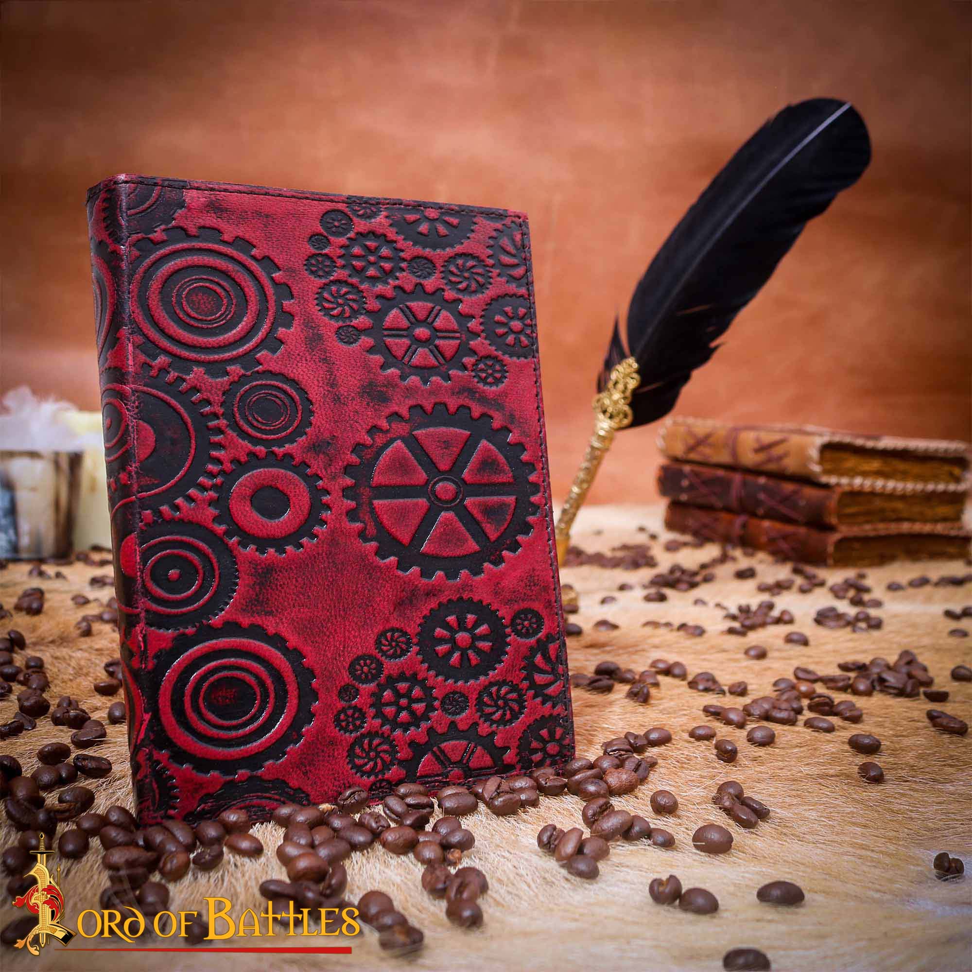 Imagen única de: Steampunk Journal Agenda de Piel Auténtica Hecha a Mano