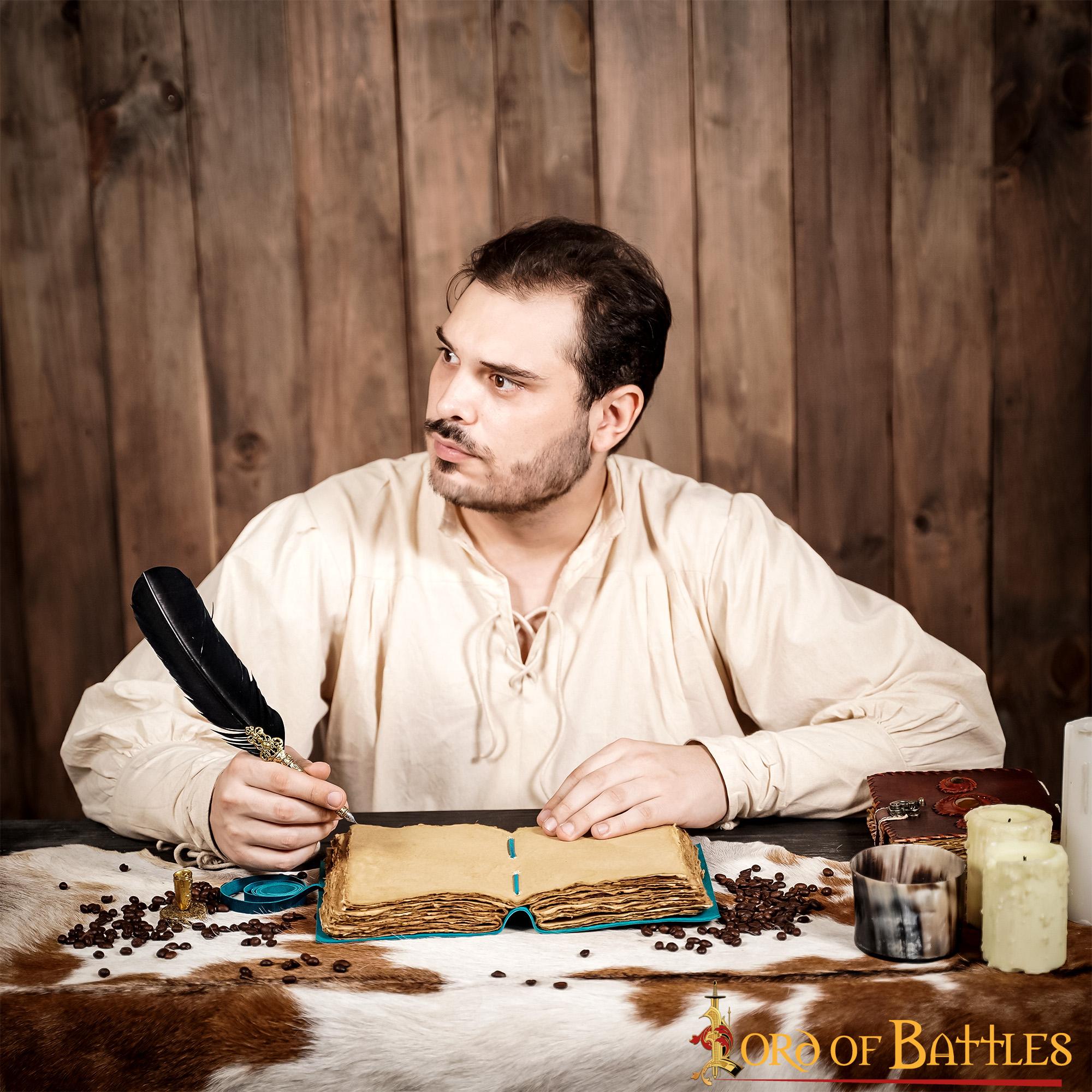 Imagen única de: Diario Medieval de Piel Auténtica Hecho a Mano