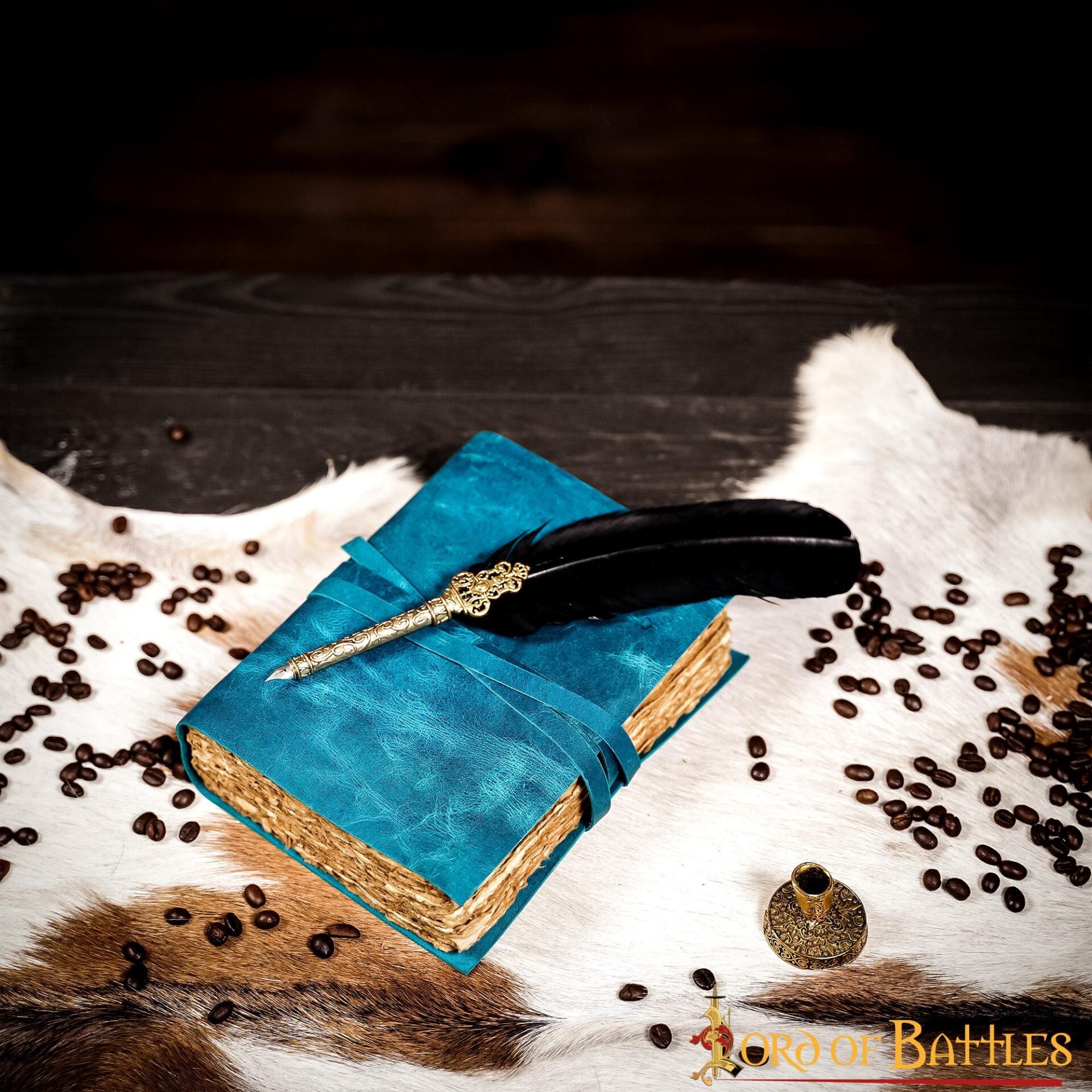 Imagen única de: Diario Medieval de Piel Auténtica Hecho a Mano