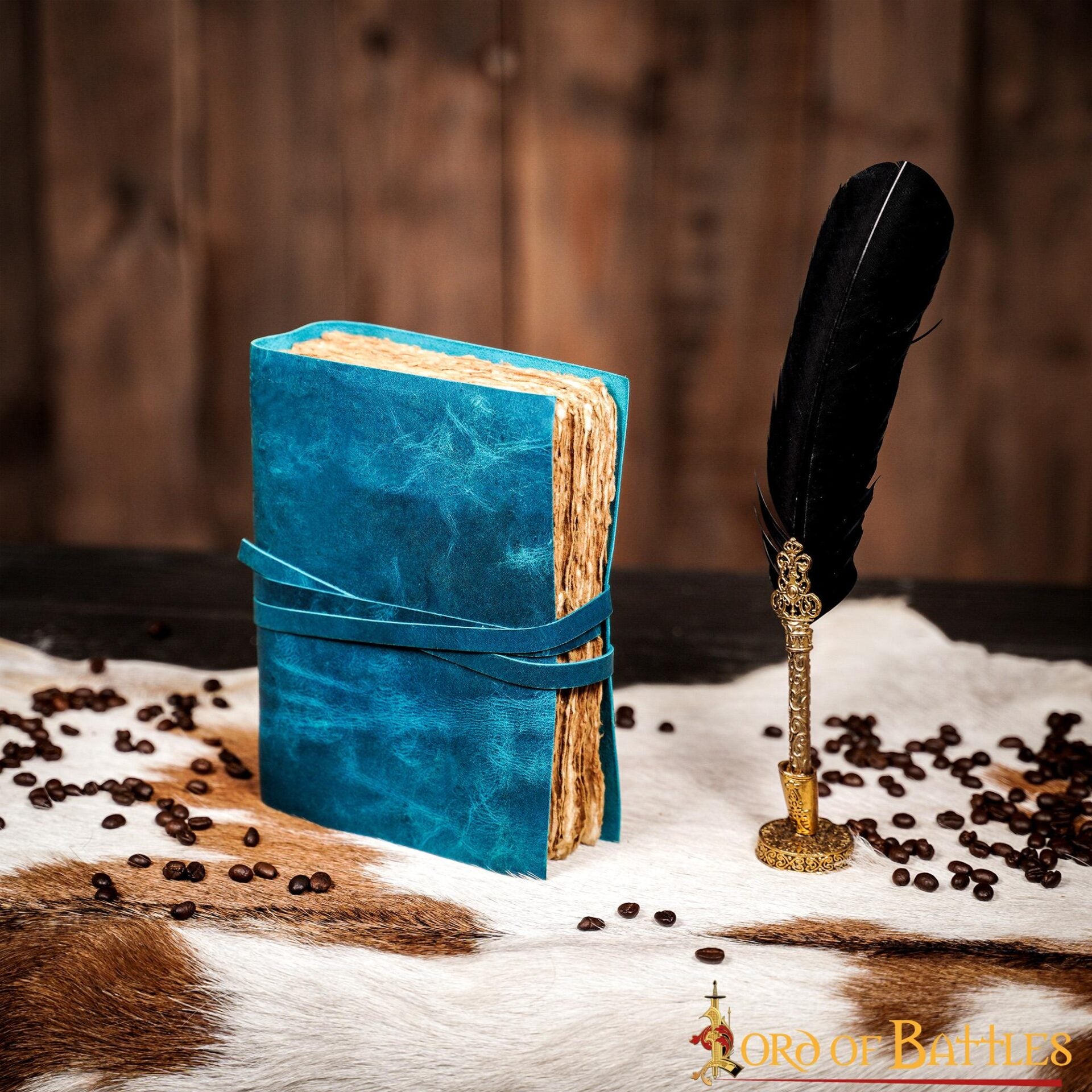 Imagen única de: Diario Medieval de Piel Auténtica Hecho a Mano