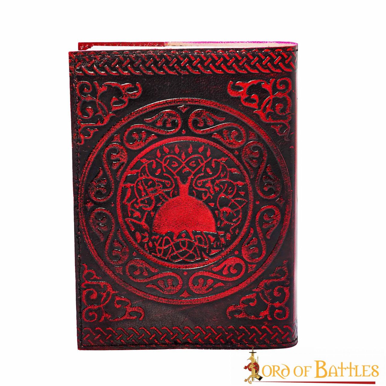 Imagen única de: Diario Medieval Pentáculo Hecho a Mano Diario de Piel Auténtica