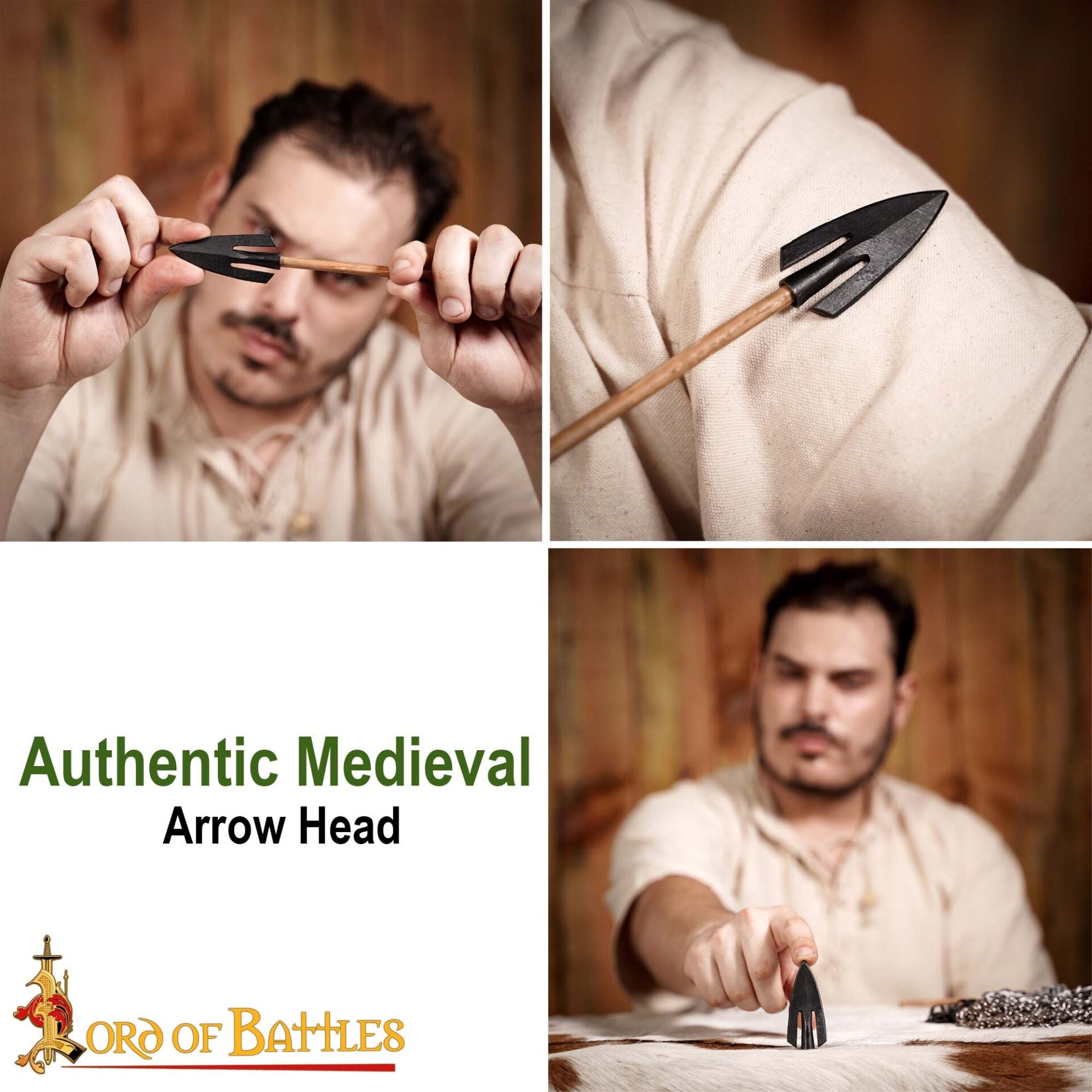 Punta de Flecha Medieval de Cola de Golondrina Forjada a Mano en Hierro - Imagen 7