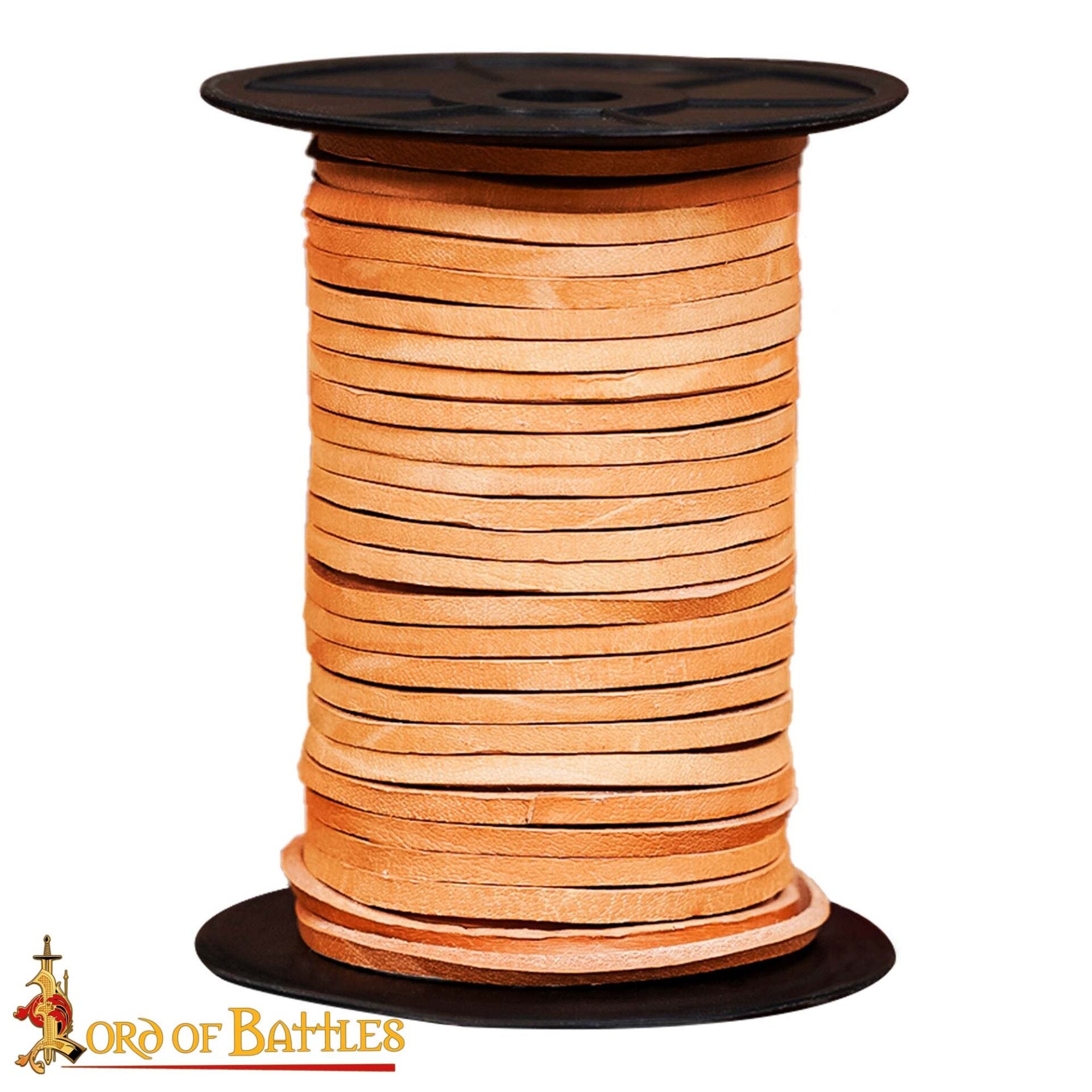 Imagen única de: Cordón Medieval de Cuero - Carrete de 50 Metros | Cuero Plano de Grano Entero de Curtido Vegetal