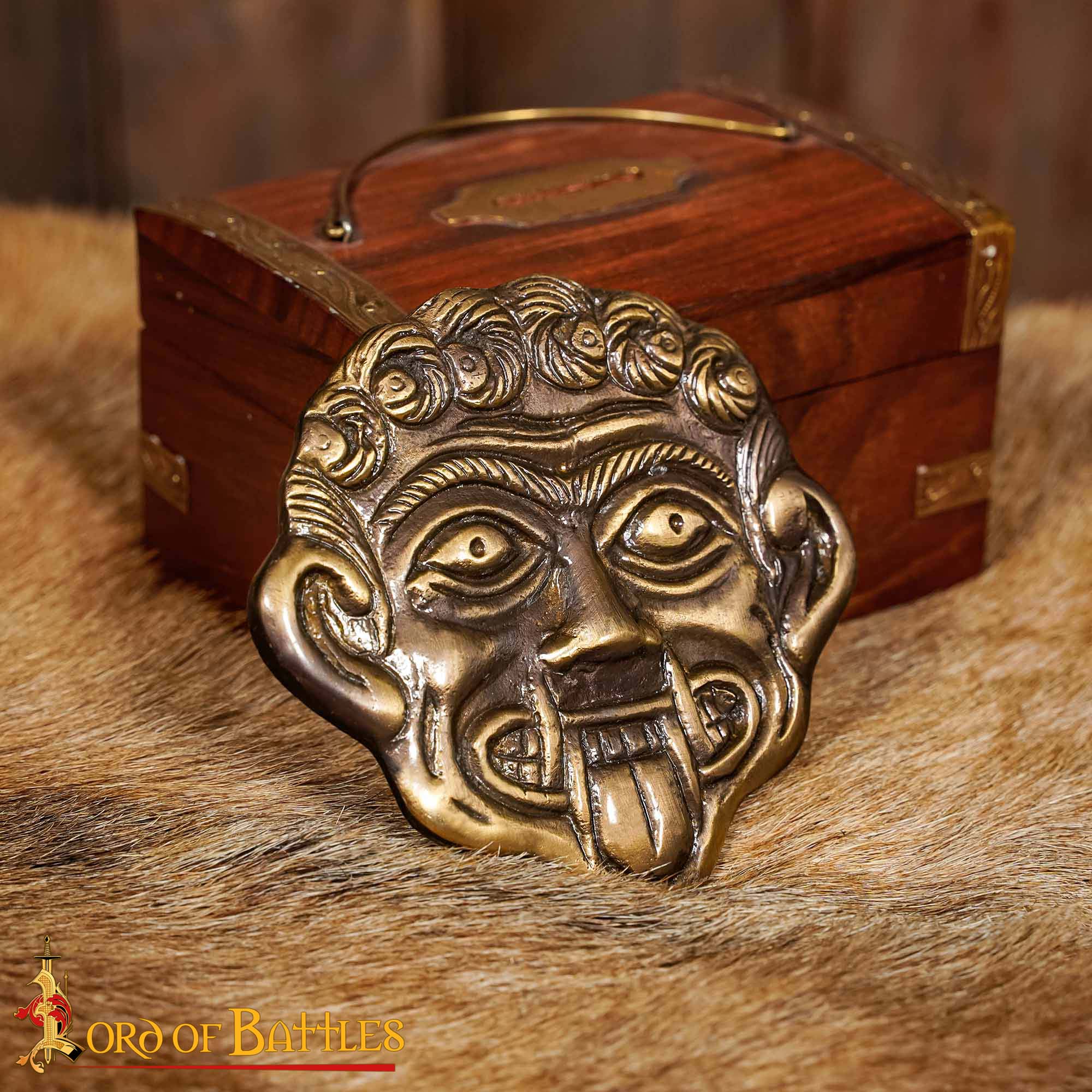 Gorgona Medusa Latón Antiguo Decoración - Imagen 6