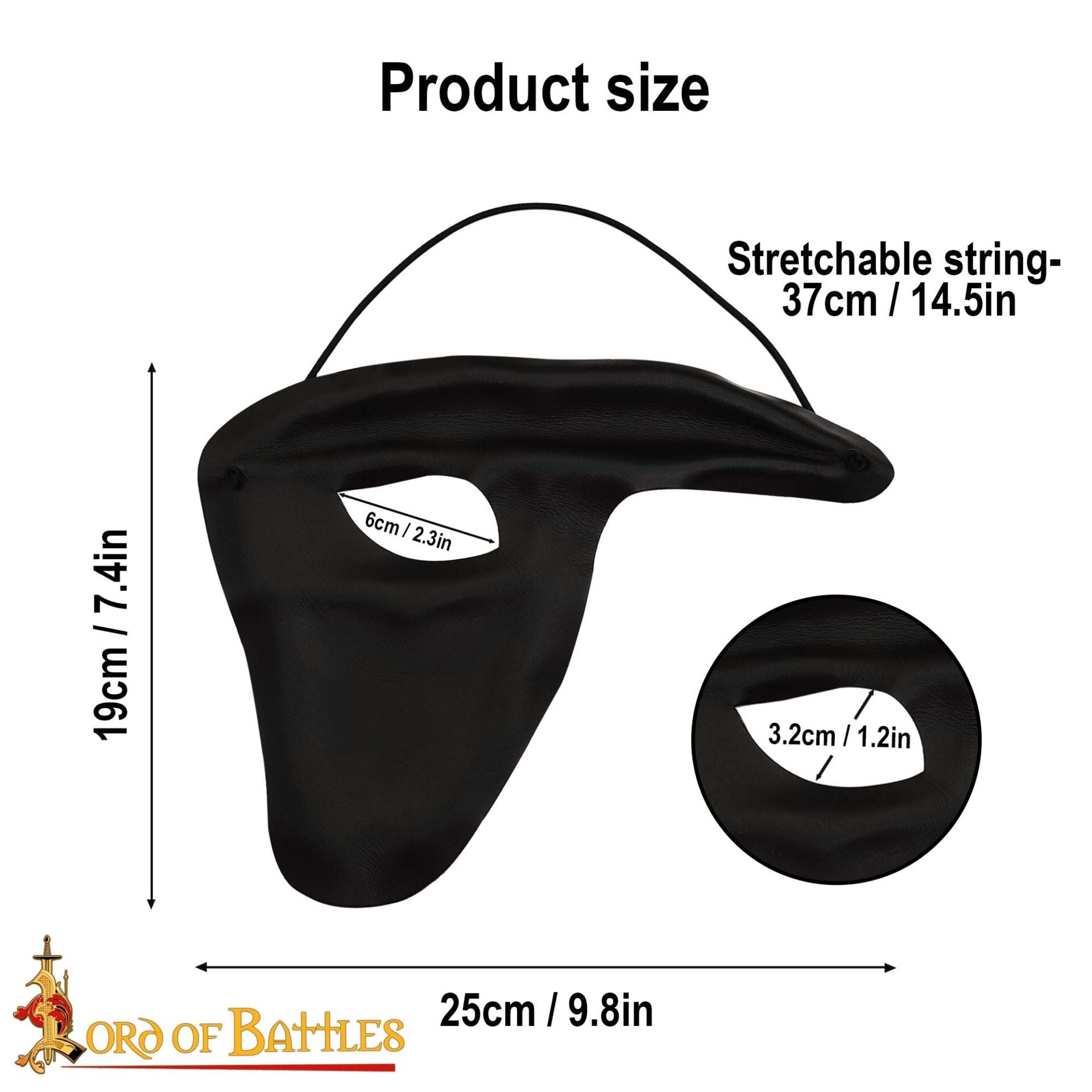 Imagen única de: Parche / Máscara de Cuero de Villano de Ópera Fantástica