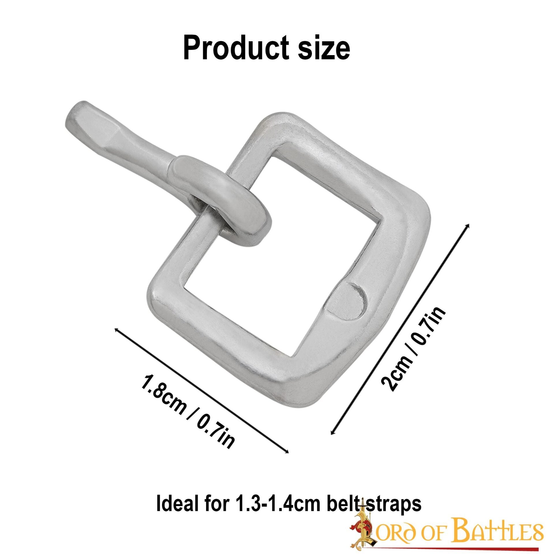 Imagen única de: Hebillas Medievales Niqueladas del Siglo Xiv - Juego de 3 Cierres de Acero para Cinturones, Armaduras y Artesanía de Cuero