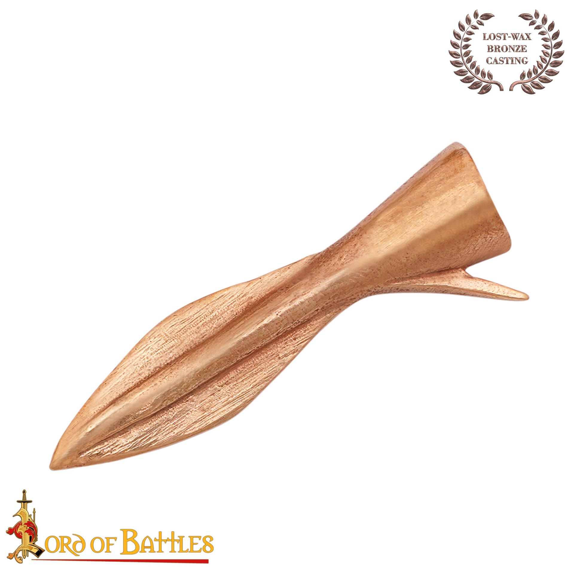 Imagen única de: Punta de Flecha Romana de Bronce Fundido a la Cera Perdida de los Siglos I-ii, con Forma de Hoja 4,2 Cm