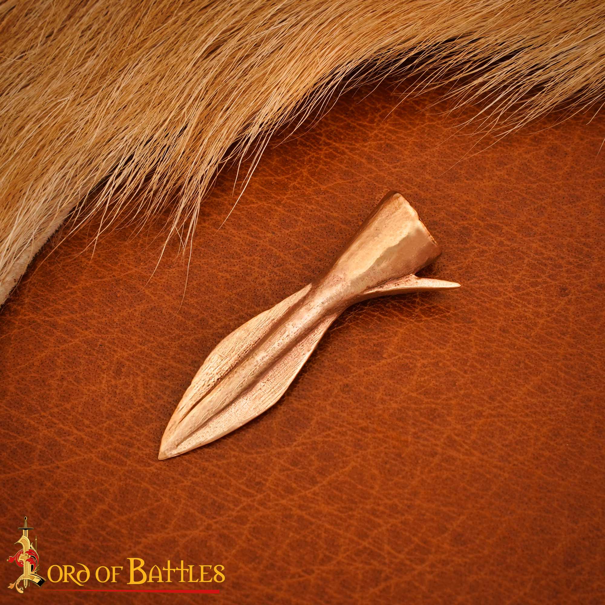 Imagen única de: Punta de Flecha Romana de Bronce Fundido a la Cera Perdida de los Siglos I-ii, con Forma de Hoja 4,2 Cm