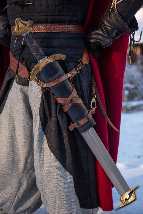 Imagen única de: Percha Para Cinturón De Espada - Cuero Sintético